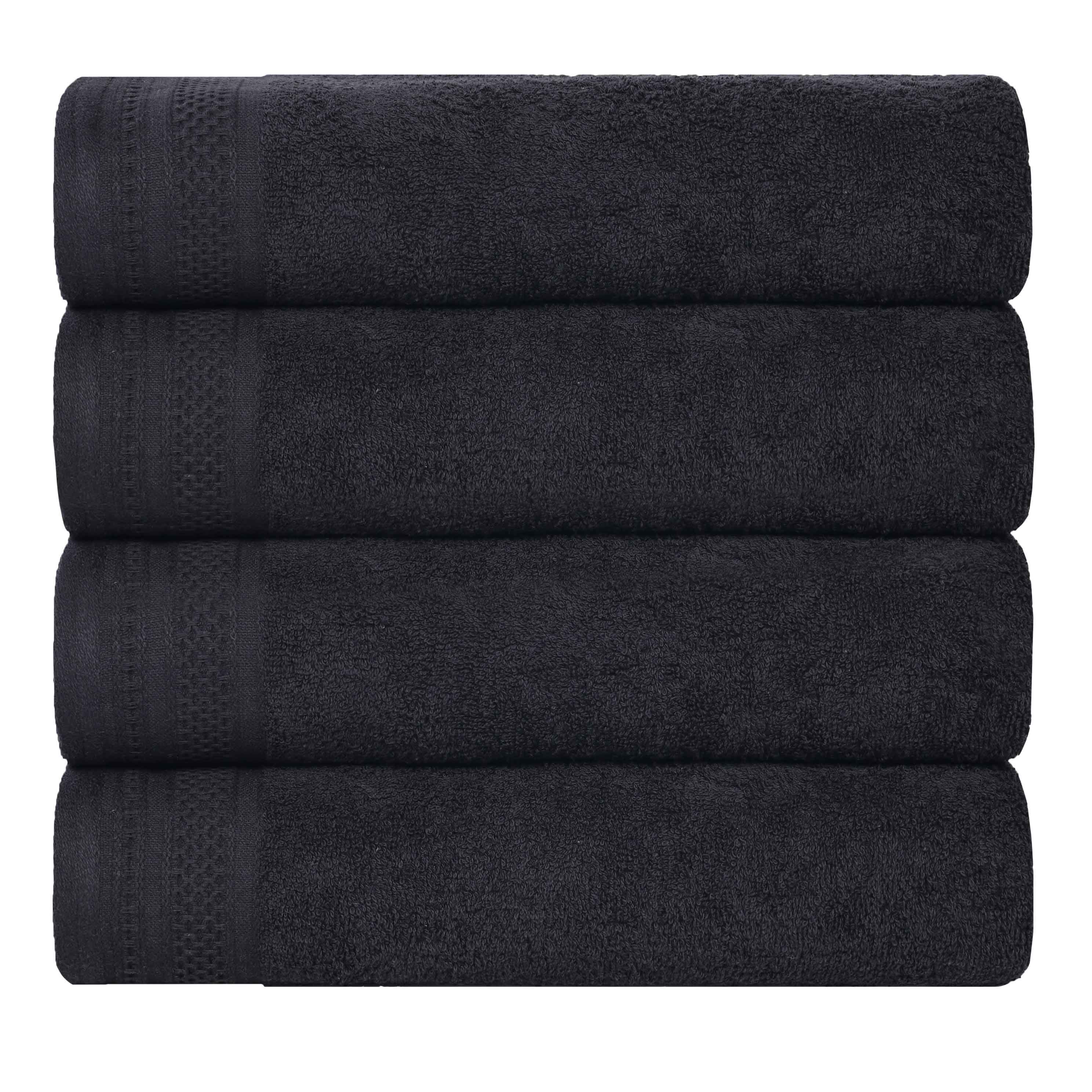 Honeycomb Textured Waffle Border Cotton Bath Towels, Set of 4 - Image 20