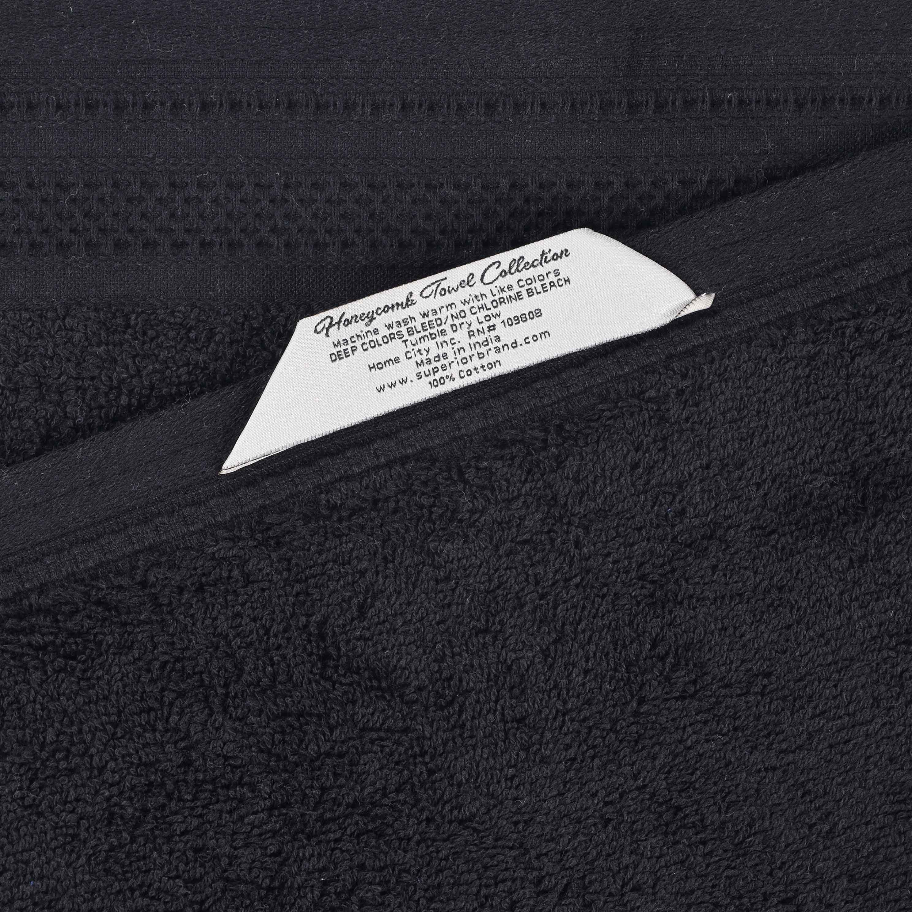 Honeycomb Textured Waffle Border Cotton Bath Towels, Set of 4 - Image 25