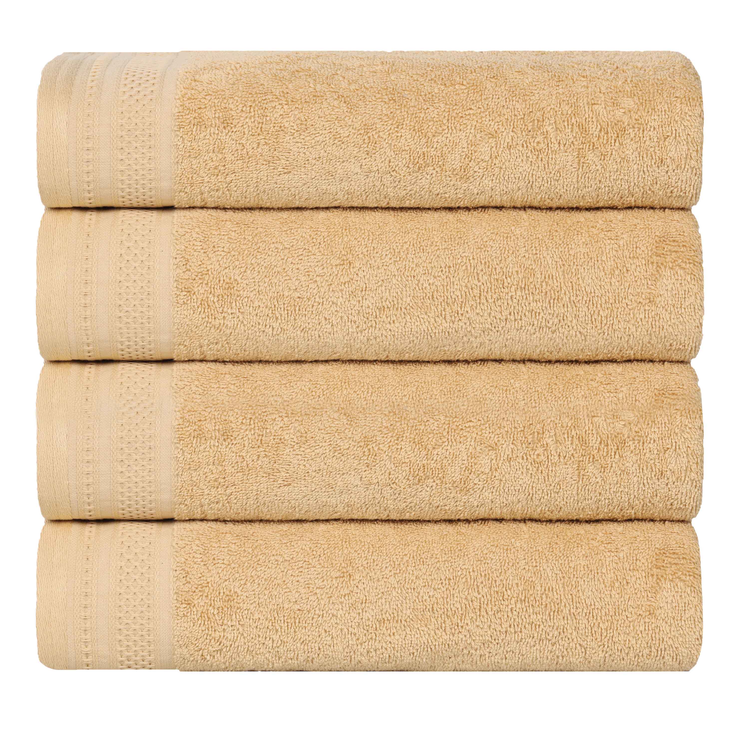 Honeycomb Textured Waffle Border Cotton Bath Towels, Set of 4 - Image 29