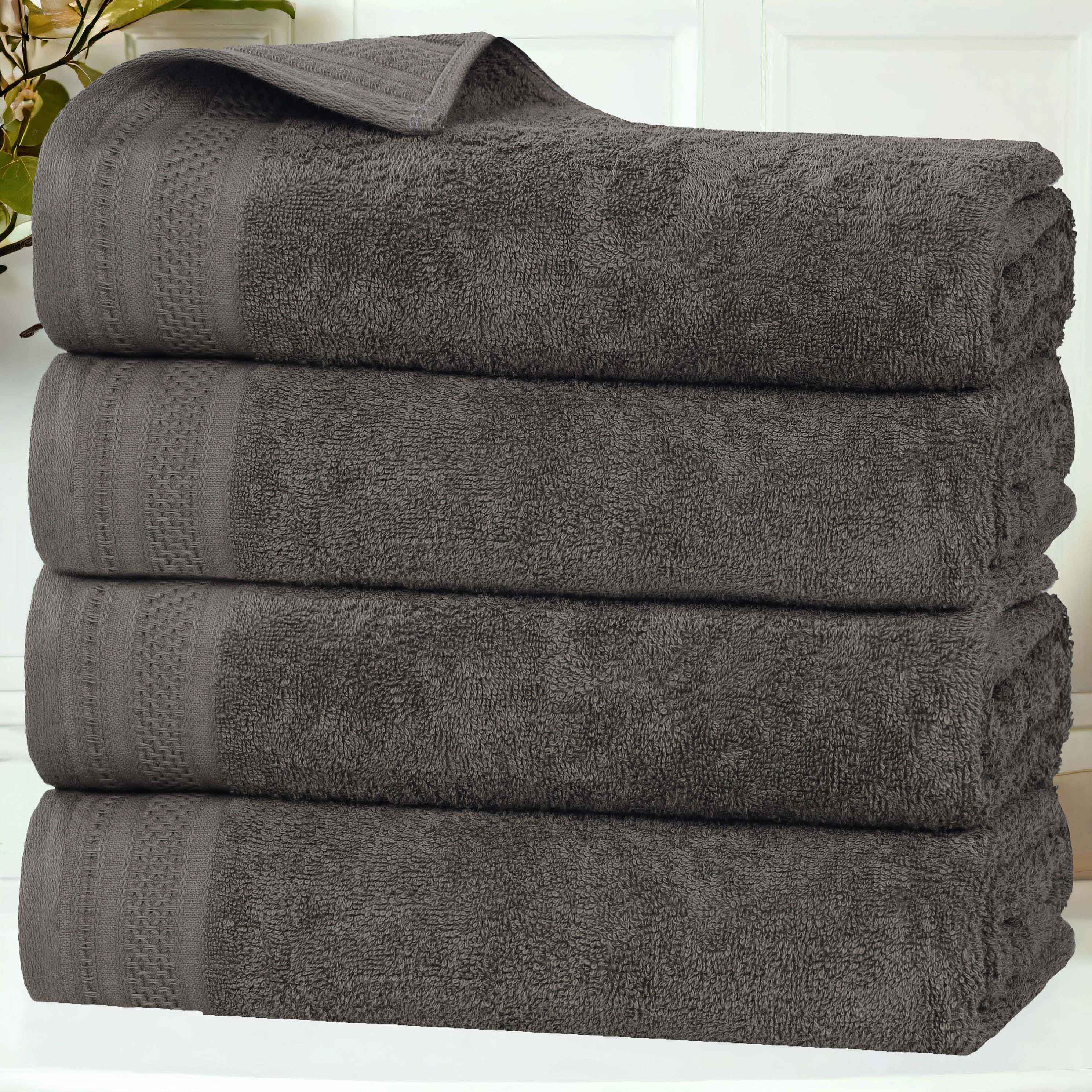 Honeycomb Textured Waffle Border Cotton Bath Towels, Set of 4 - Image 37