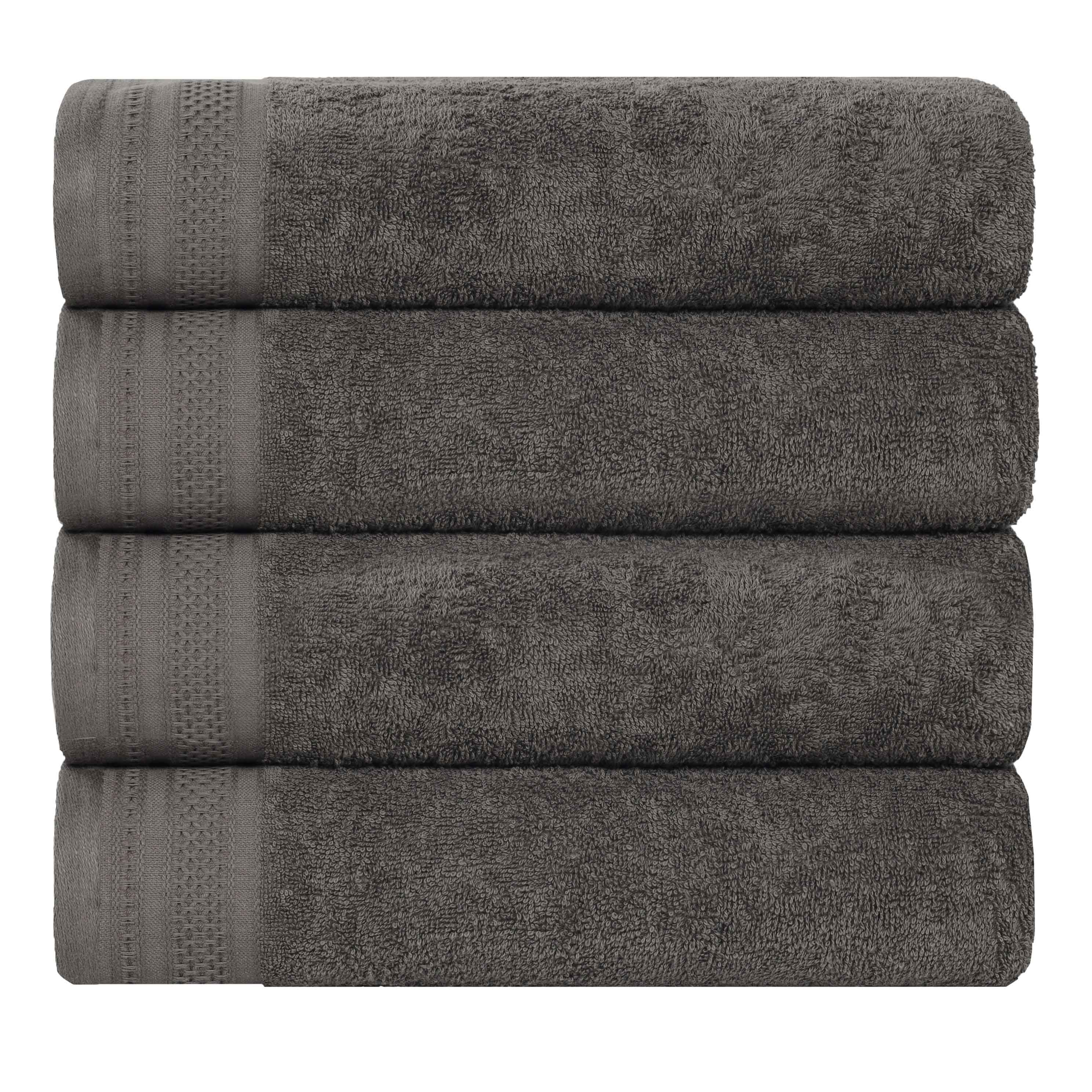 Honeycomb Textured Waffle Border Cotton Bath Towels, Set of 4 - Image 38