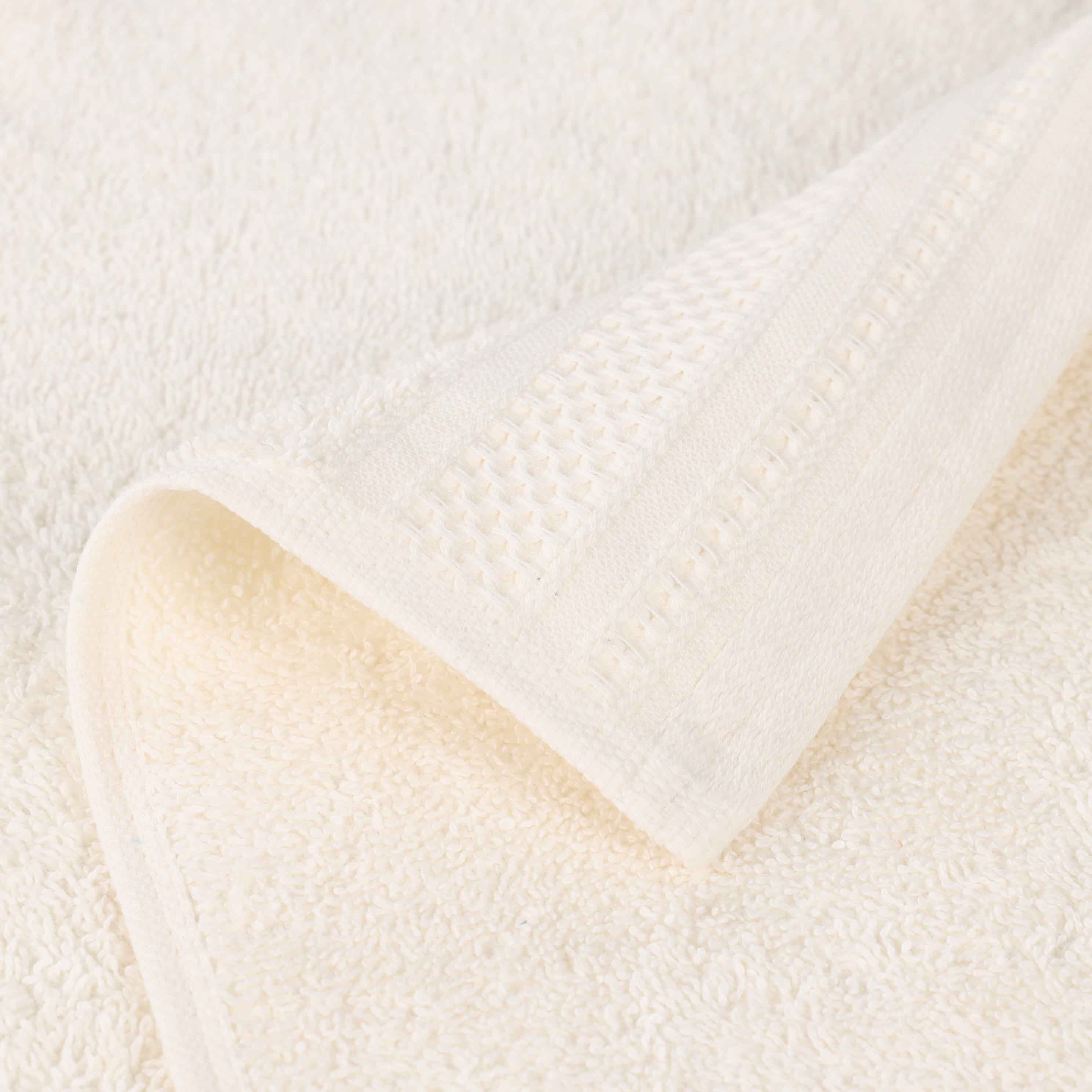 Honeycomb Textured Waffle Border Cotton Bath Towels, Set of 4 - Image 50