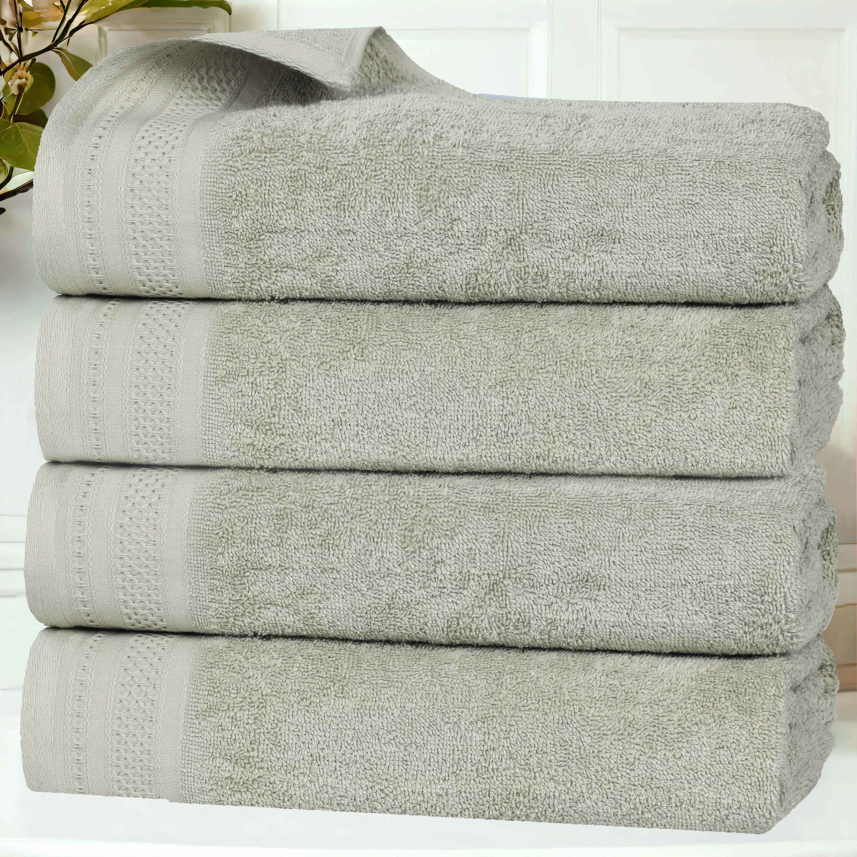 Honeycomb Textured Waffle Border Cotton Bath Towels, Set of 4 - Image 64