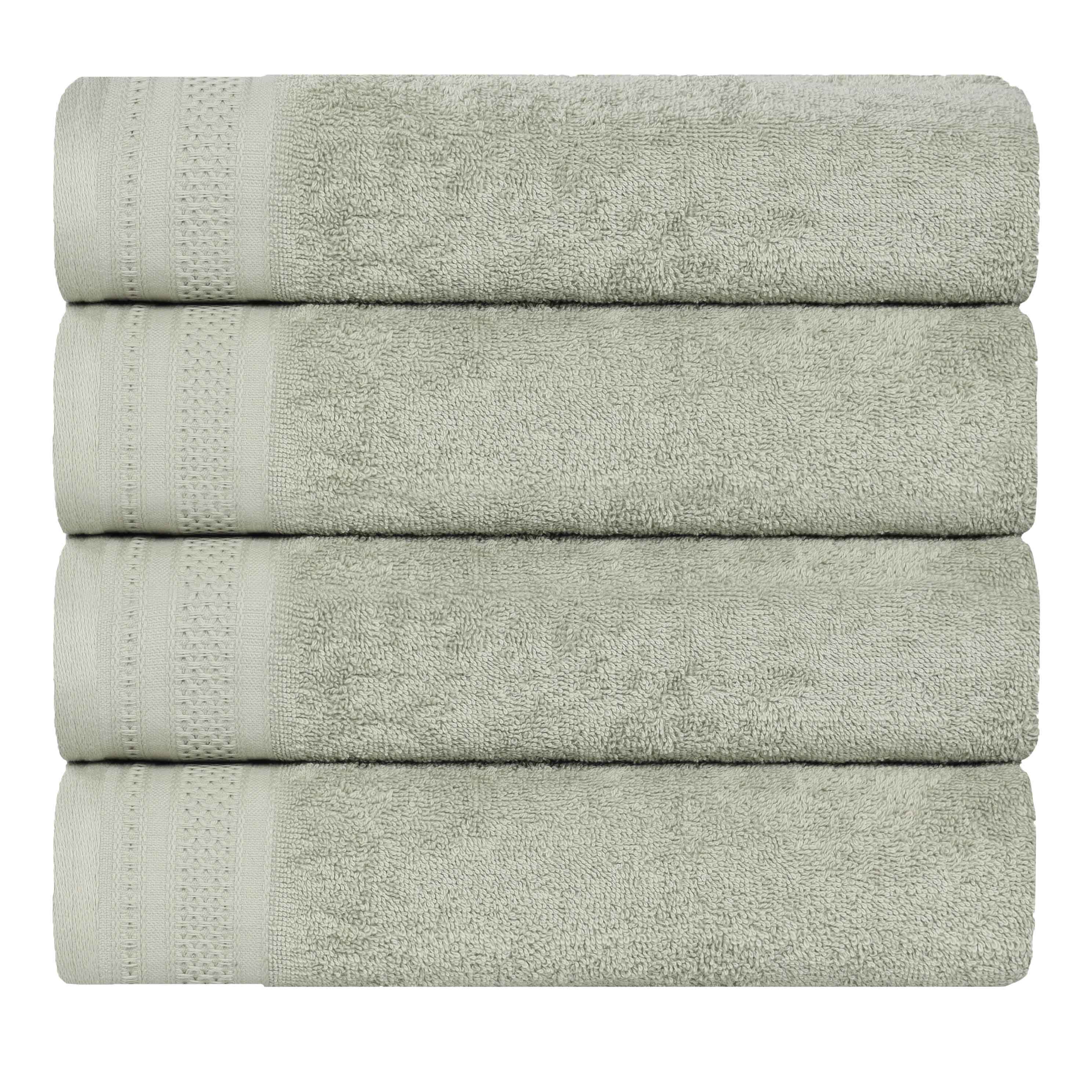 Honeycomb Textured Waffle Border Cotton Bath Towels, Set of 4 - Image 65