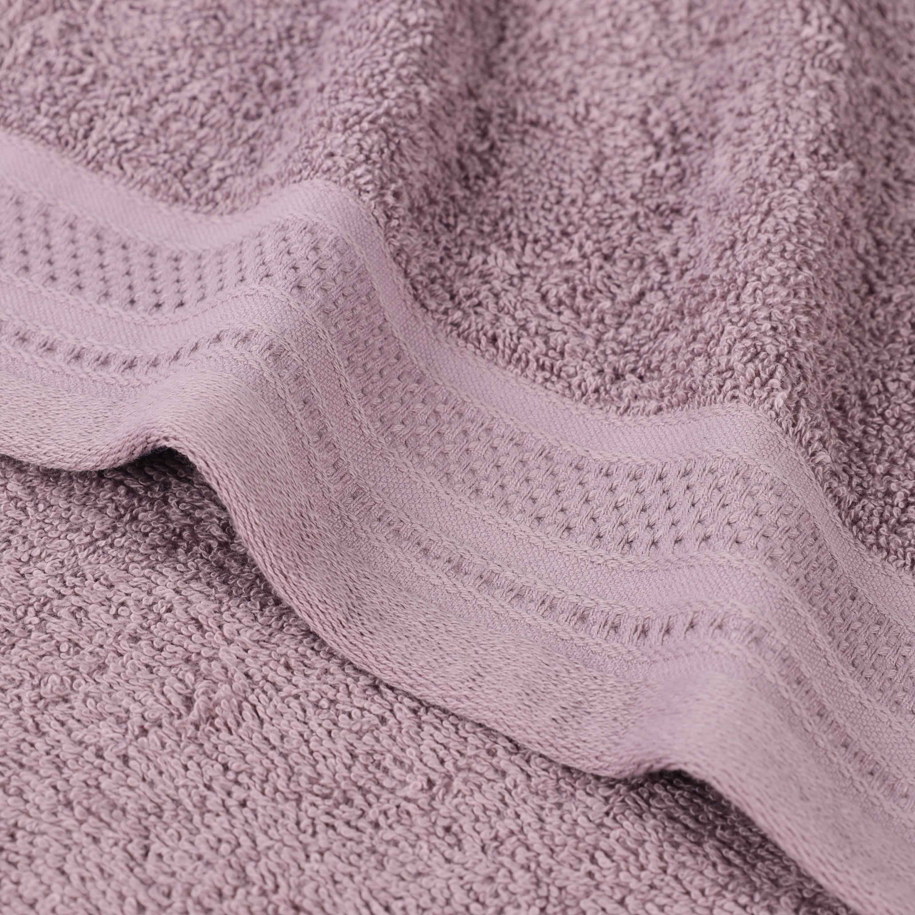 Honeycomb Textured Waffle Border Cotton Bath Towels, Set of 4 - Image 78