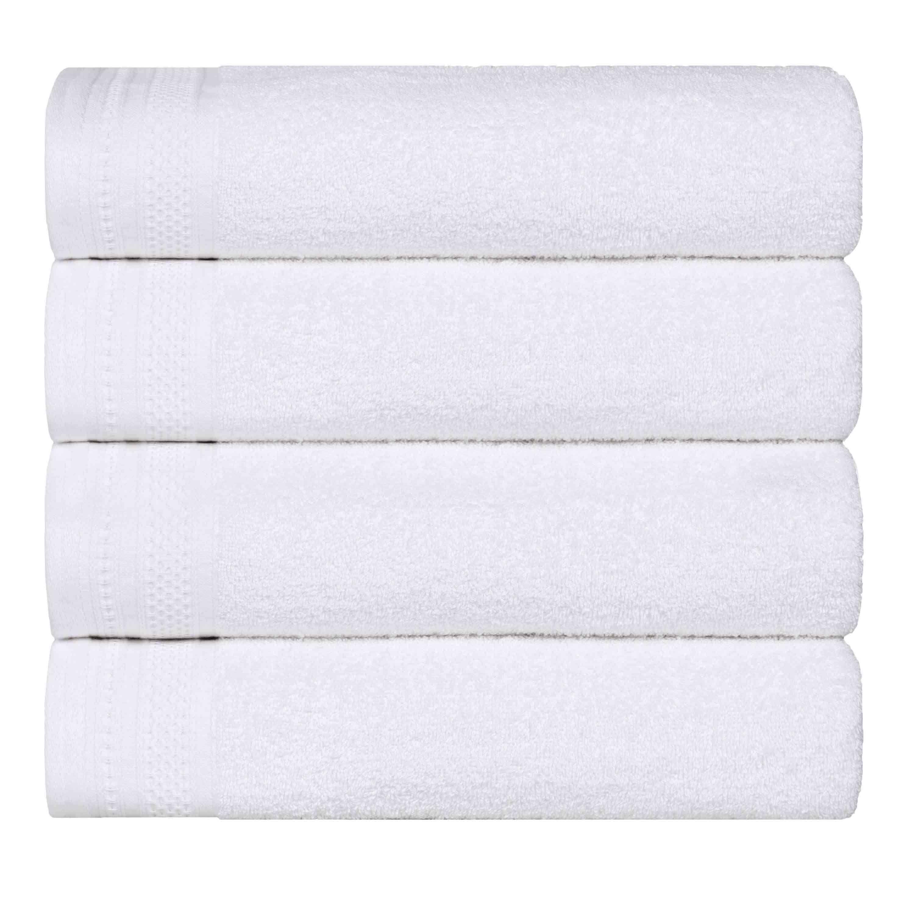 Honeycomb Textured Waffle Border Cotton Bath Towels, Set of 4 - Image 83