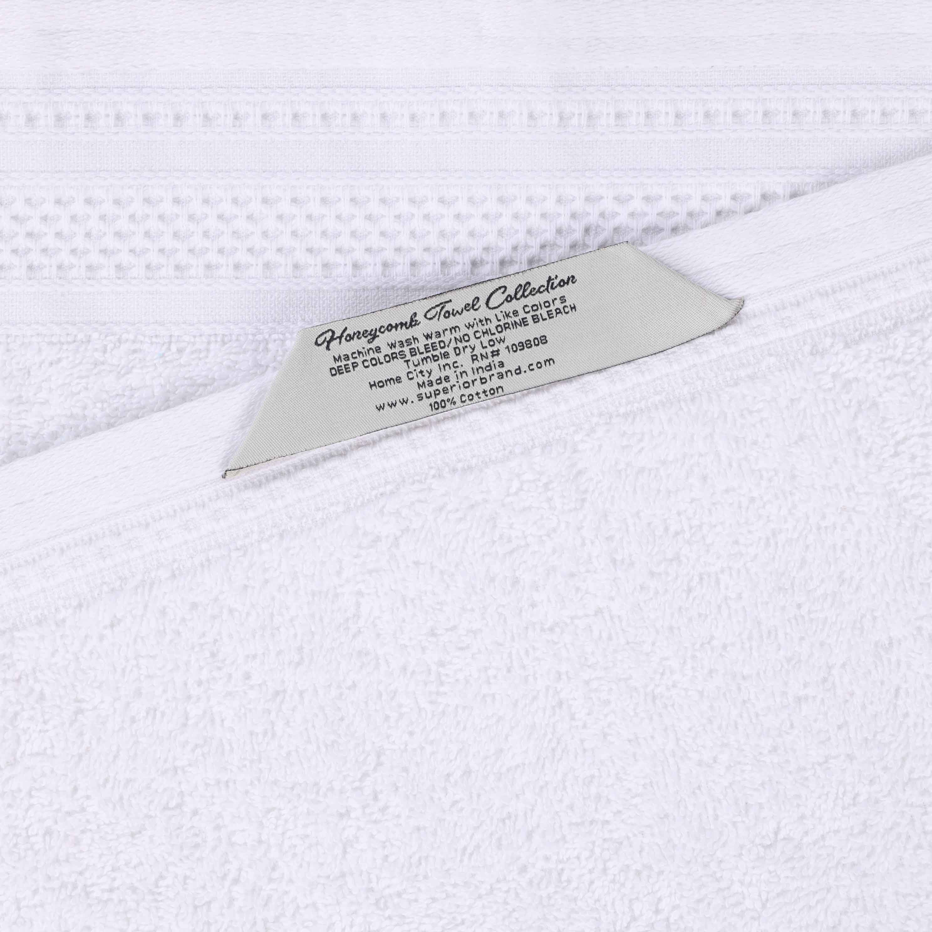 Honeycomb Textured Waffle Border Cotton Bath Towels, Set of 4 - Image 89
