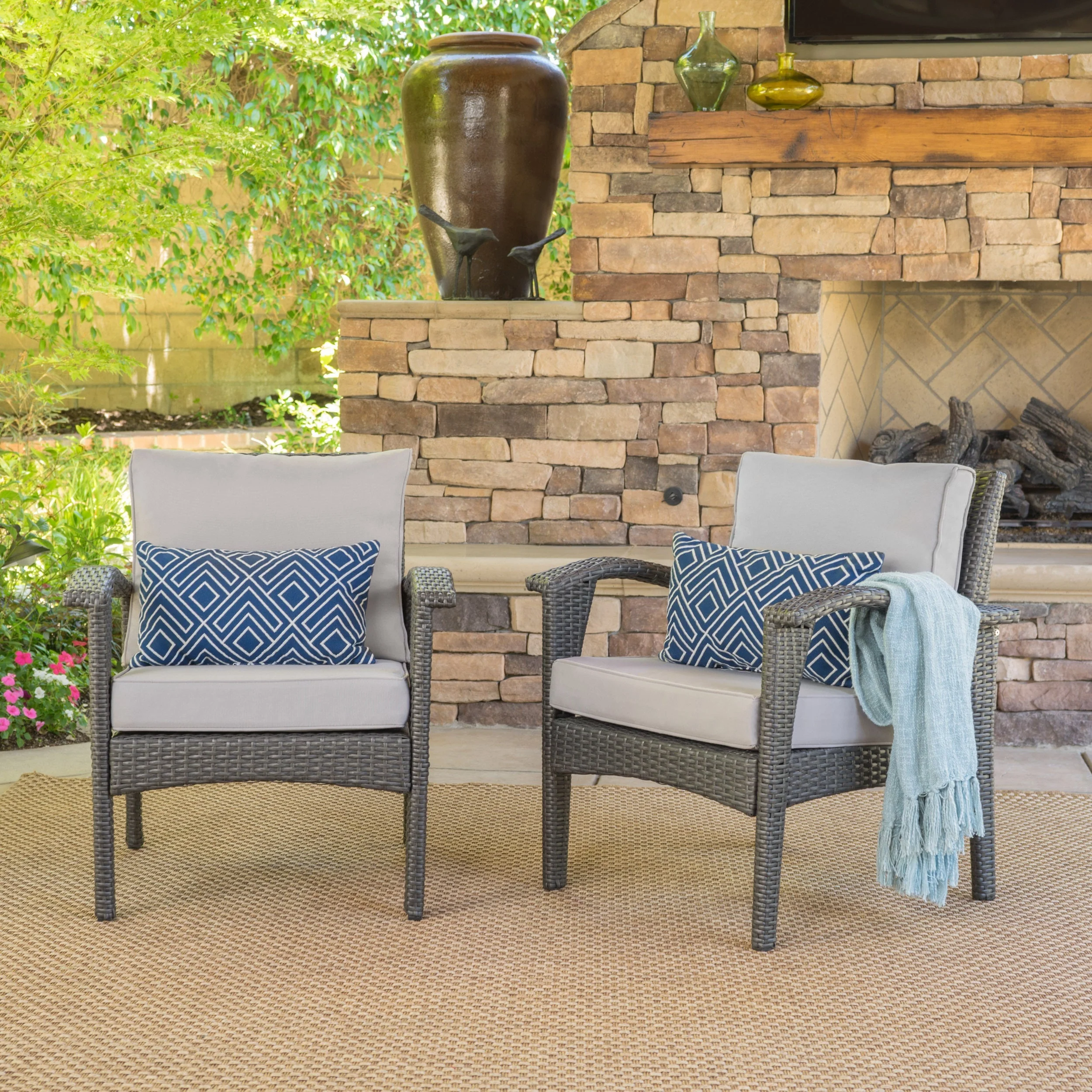 Honolulu Grey Club Chair Set of 2 - Image 2