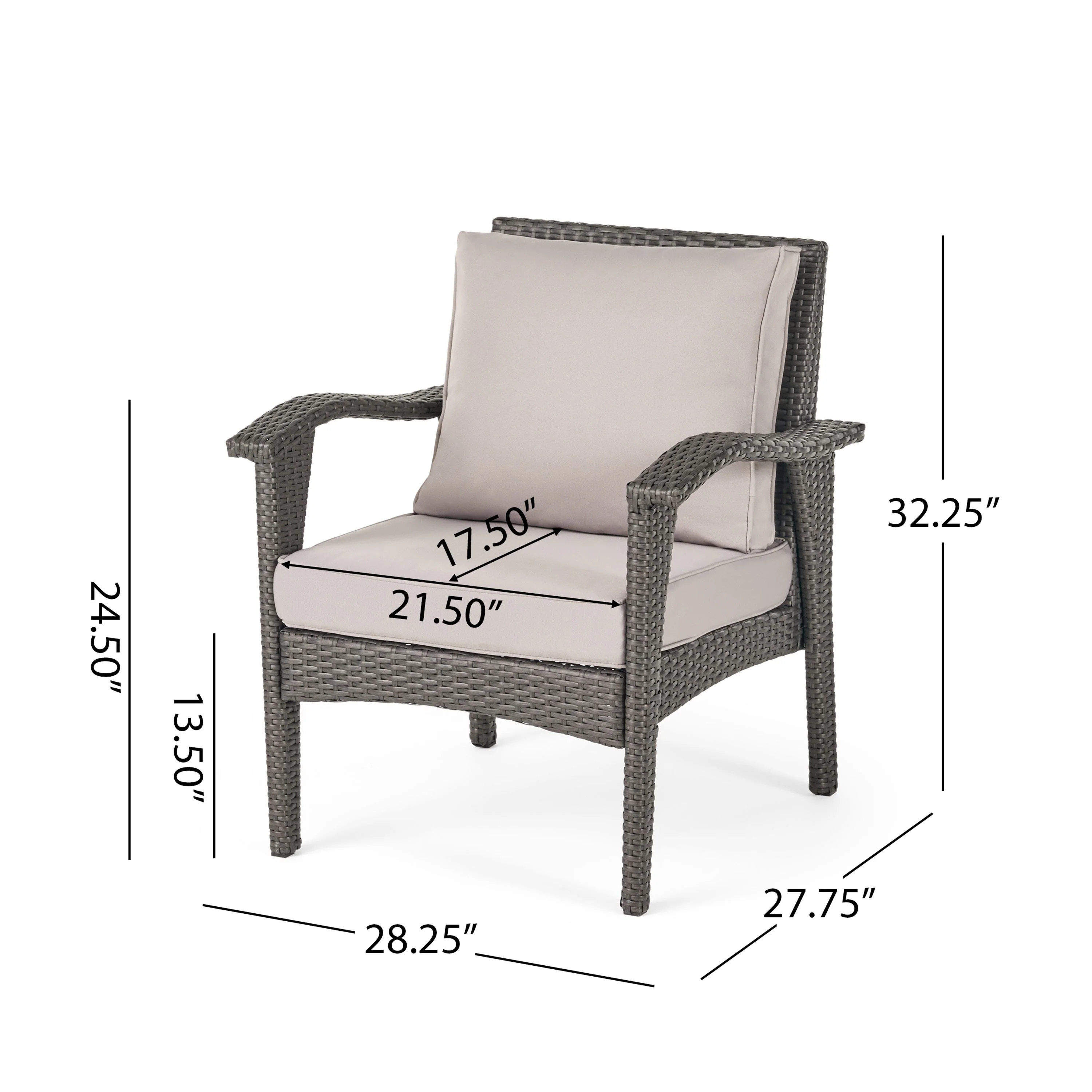 Honolulu Grey Club Chair Set of 2 - Image 6