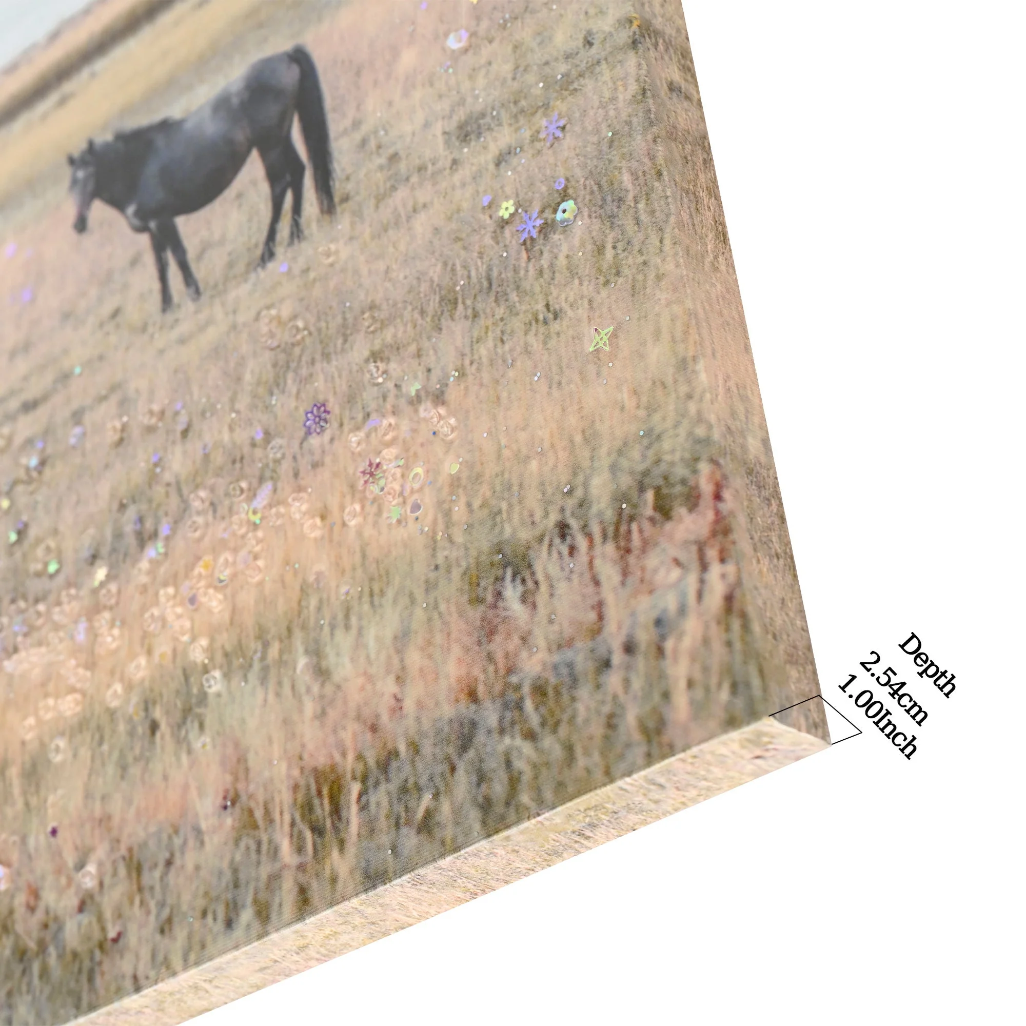 Horse Framed Wall Art Decor: Country Western Farmhouse Wood Painting - Image 4