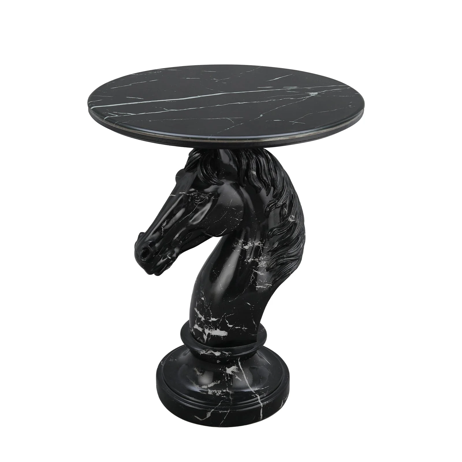 Horse Head Accent Table Animal Statue End Table