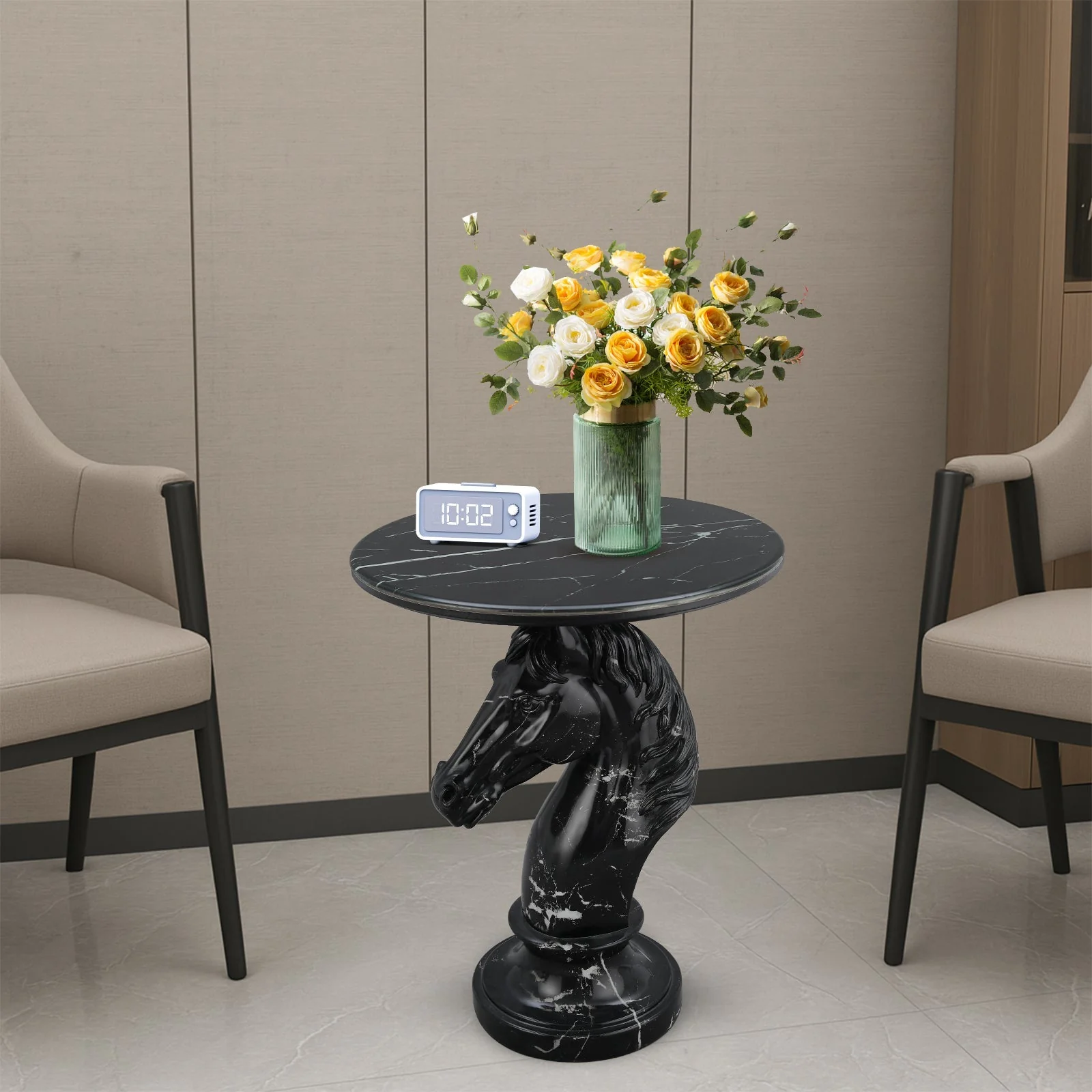 Horse Head Accent Table Animal Statue End Table - Image 11