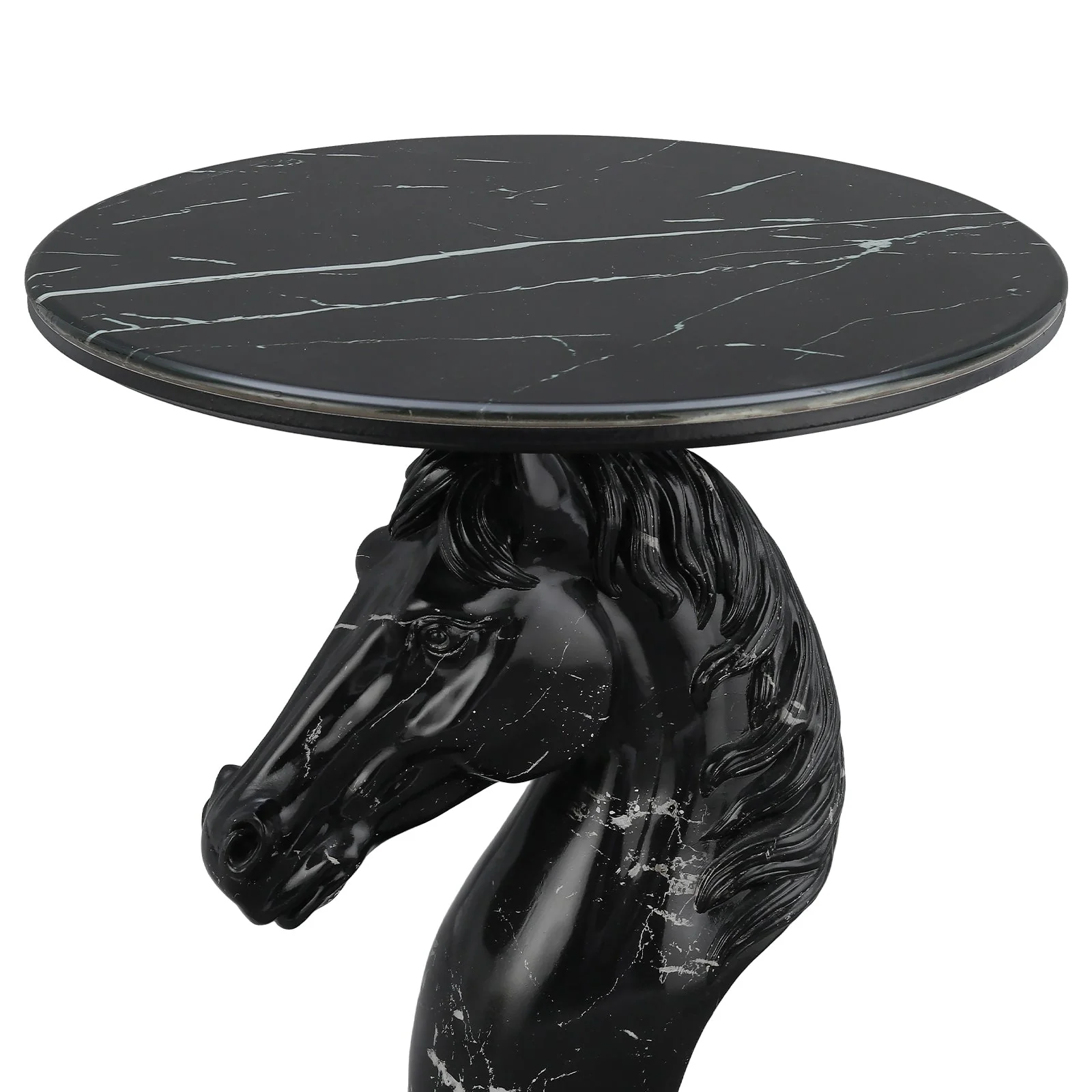 Horse Head Accent Table Animal Statue End Table - Image 4