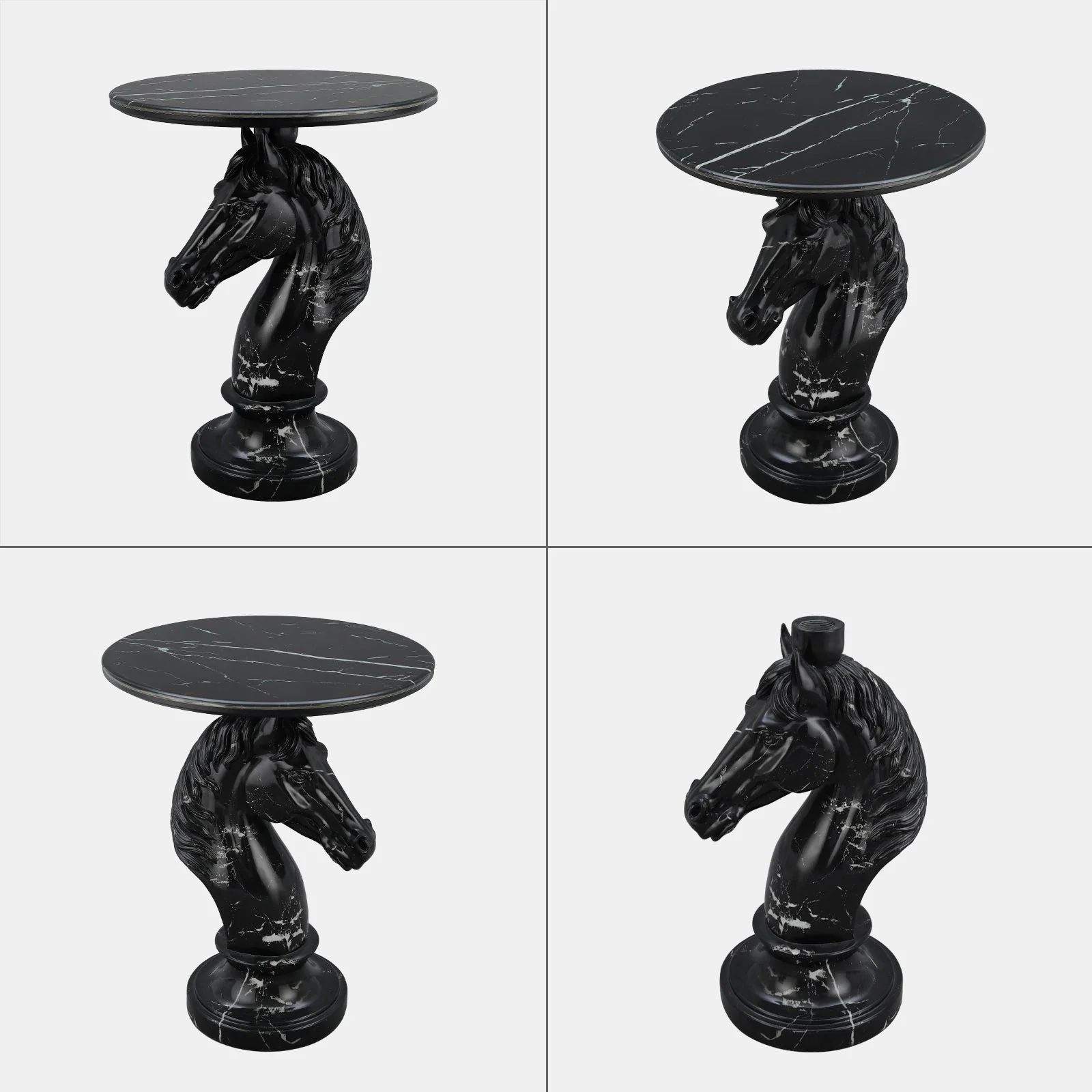 Horse Head Accent Table Animal Statue End Table - Image 5