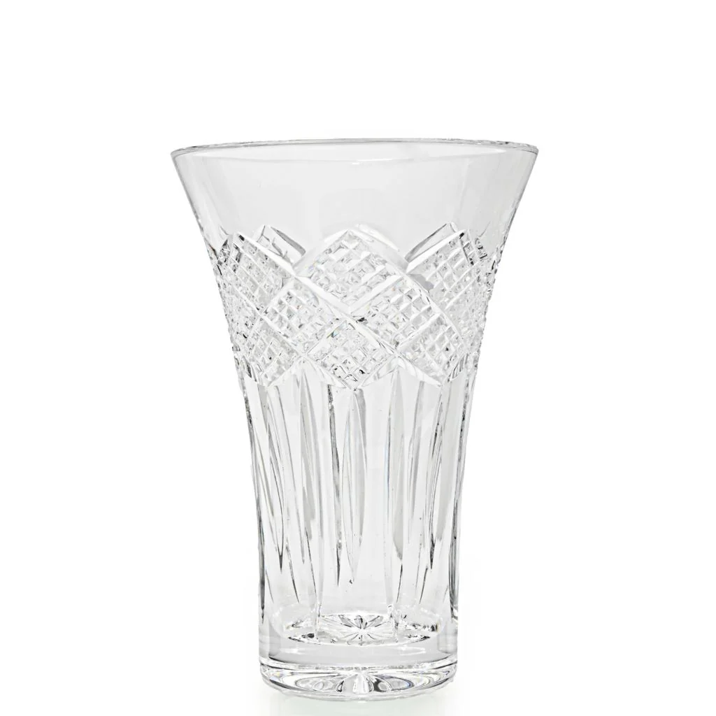 House of Waterford Crystal Cliffs of Moher Strawberry-Cut Vase - - Image 3