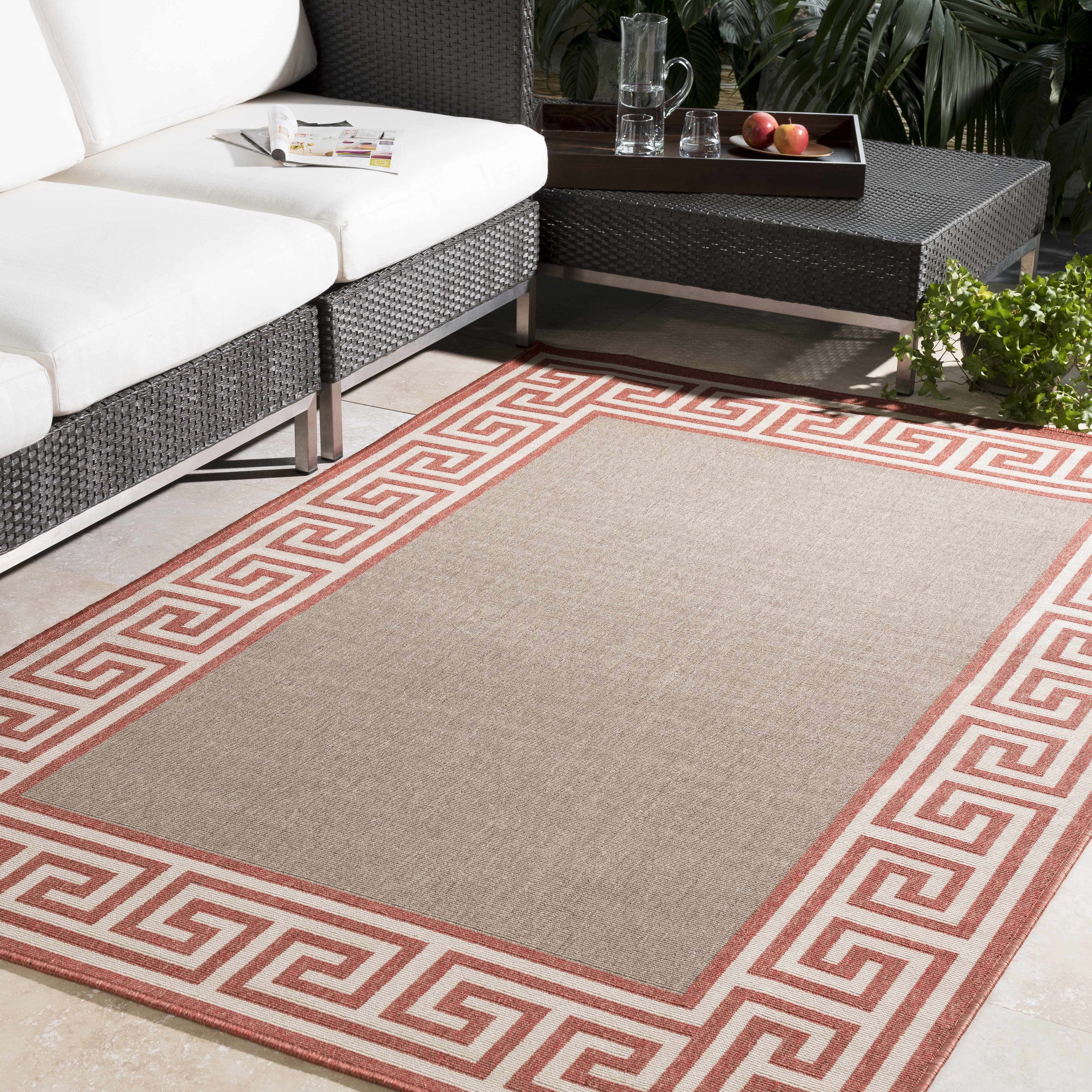 Houtz Red Border Greek Rug - Clearance - Image 2