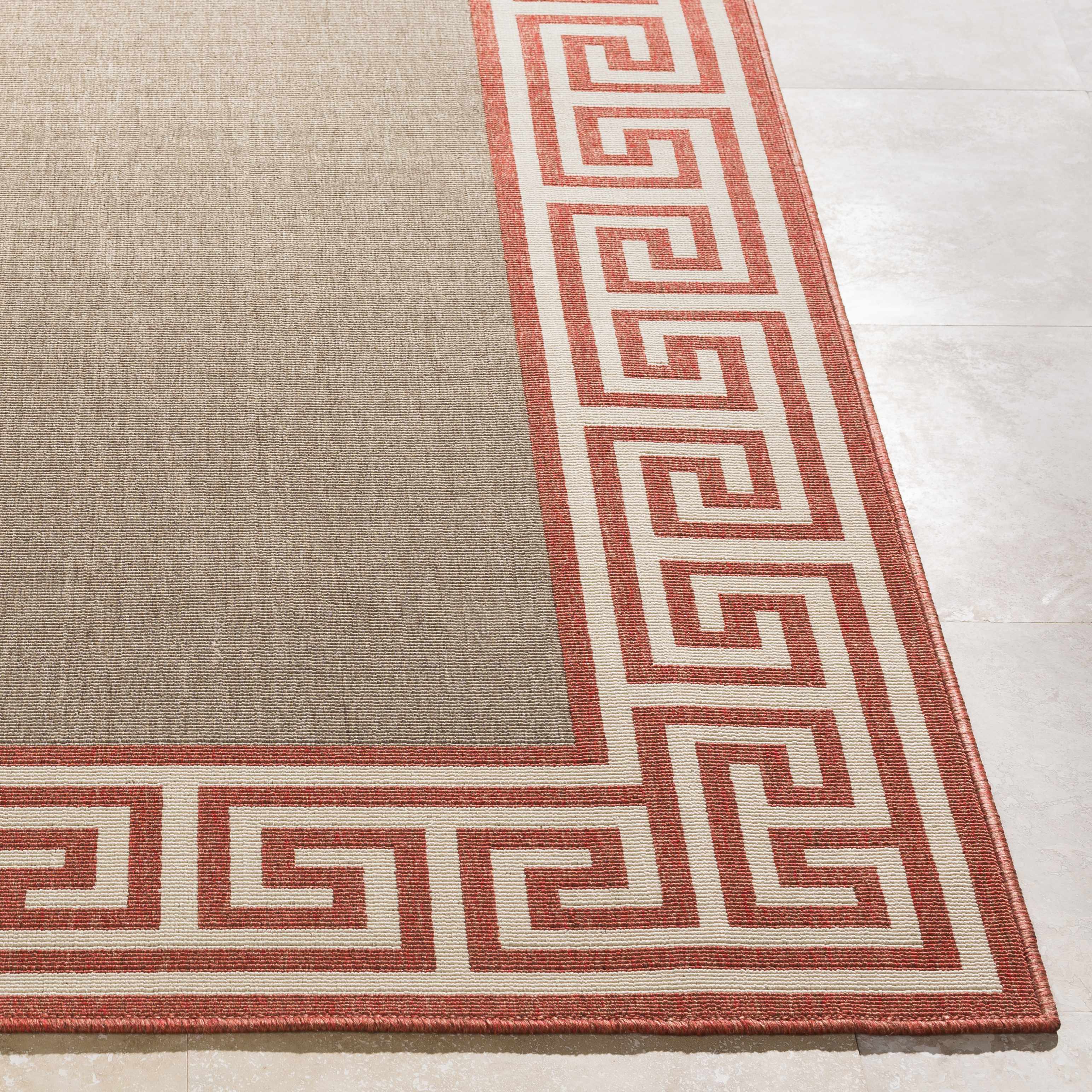 Houtz Red Border Greek Rug - Clearance - Image 6