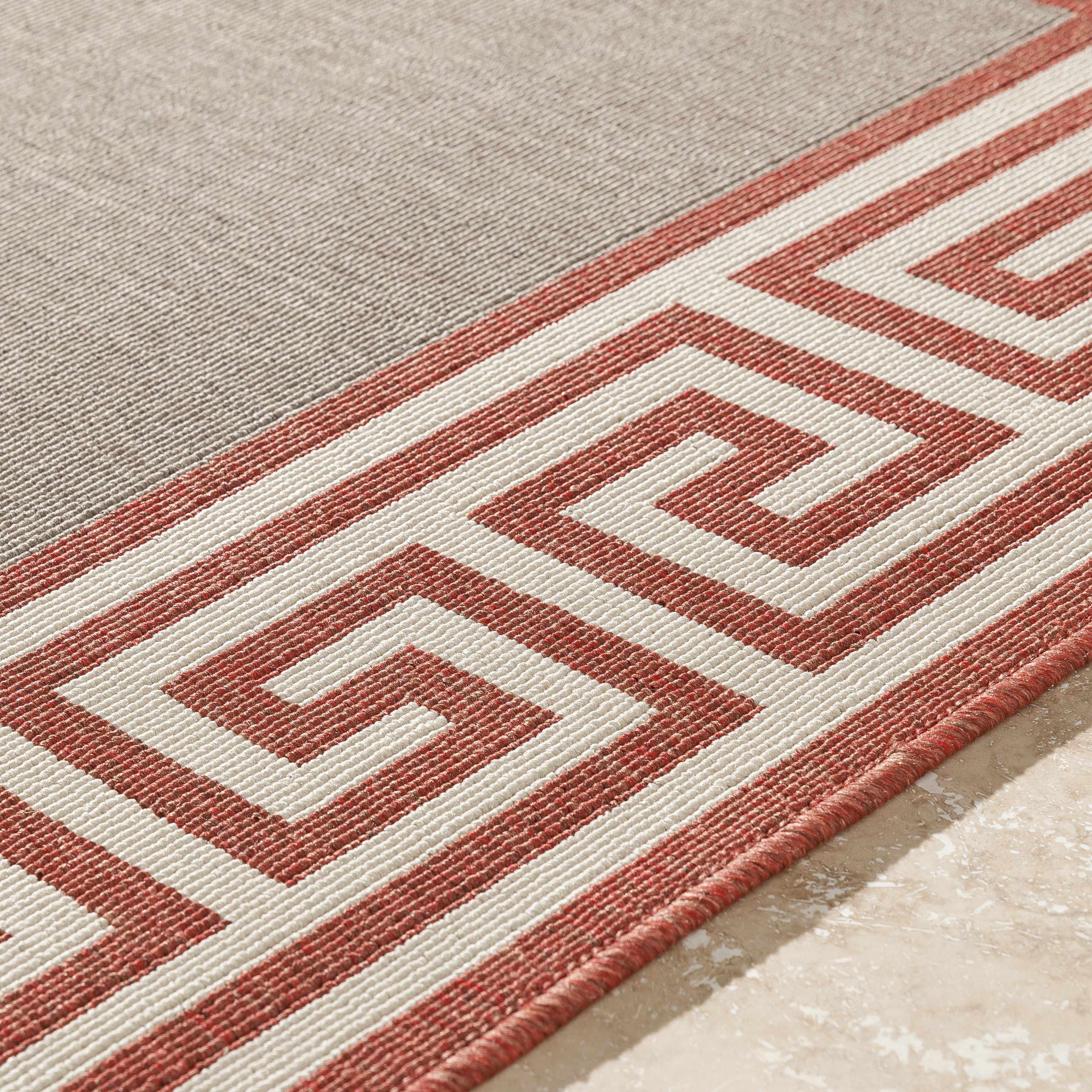 Houtz Red Border Greek Rug - Clearance - Image 8