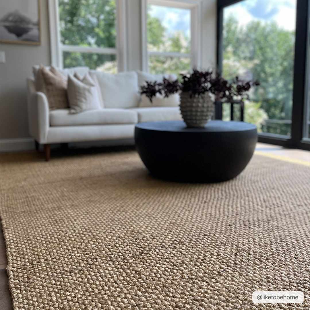 Hovland Hand Woven Natural Jute Rag Rug - Clearance - Image 3