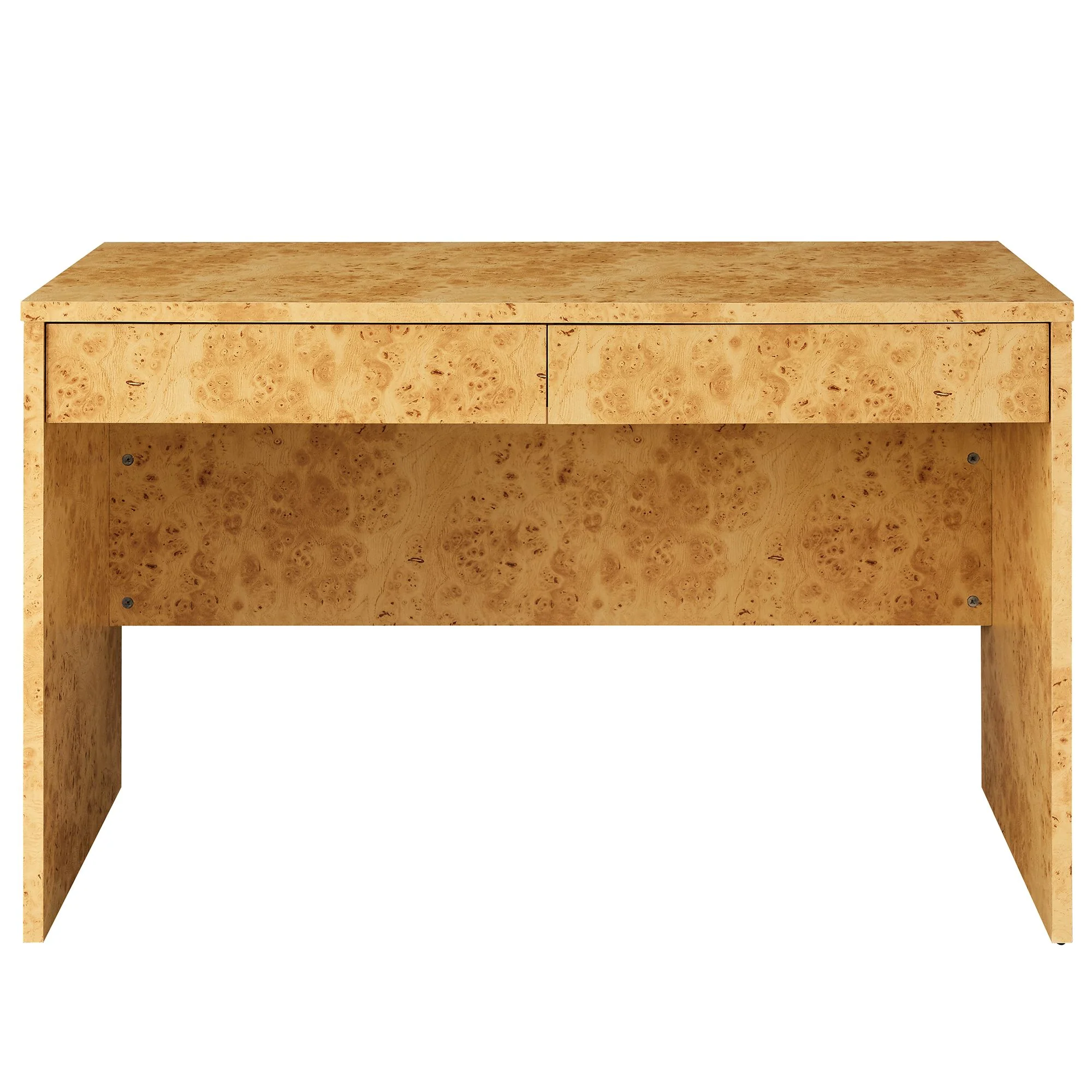 Hudson 2-Drawer Burl Wood Desk by Modway - Image 6