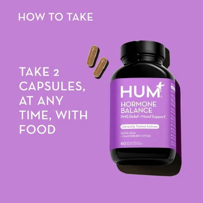 HUM Nutrition Hormone Balance Vegan Capsules 60ct for PMS Relief and Mood Support - Image 6