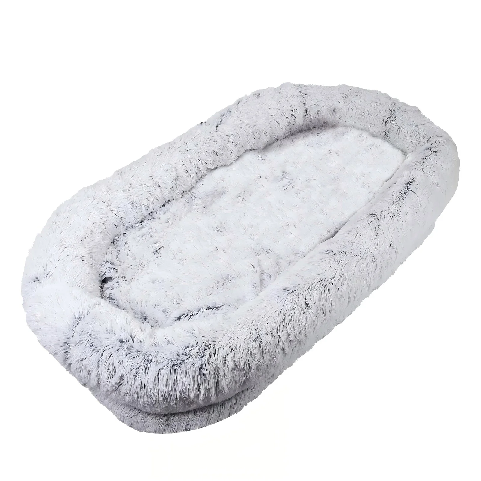 Human Dog Bed with Washable Faux Fur and Orthopedic Support - Image 8
