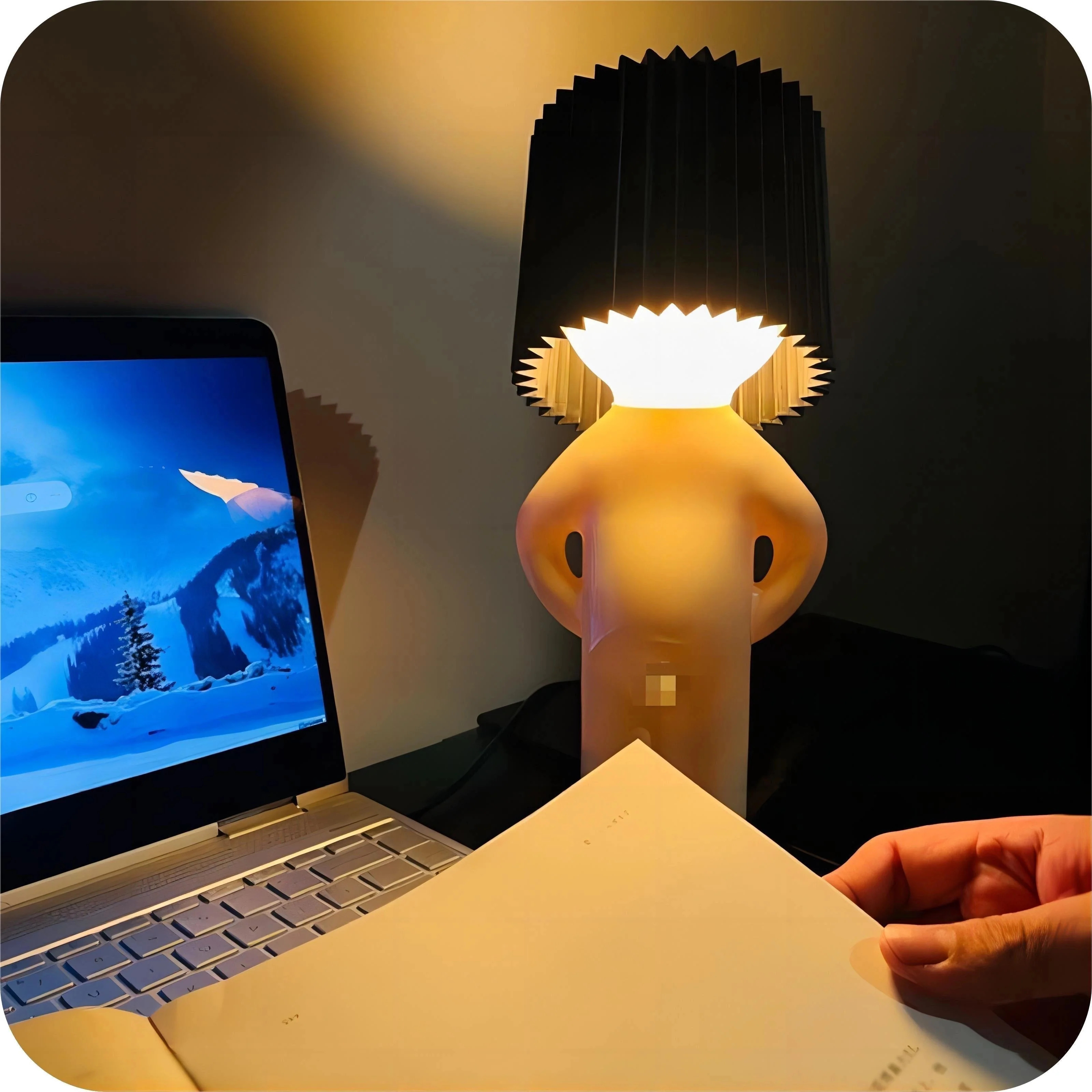 Human Shaped Table Lamp Wireless Battery Operated Novelty Light - Image 7