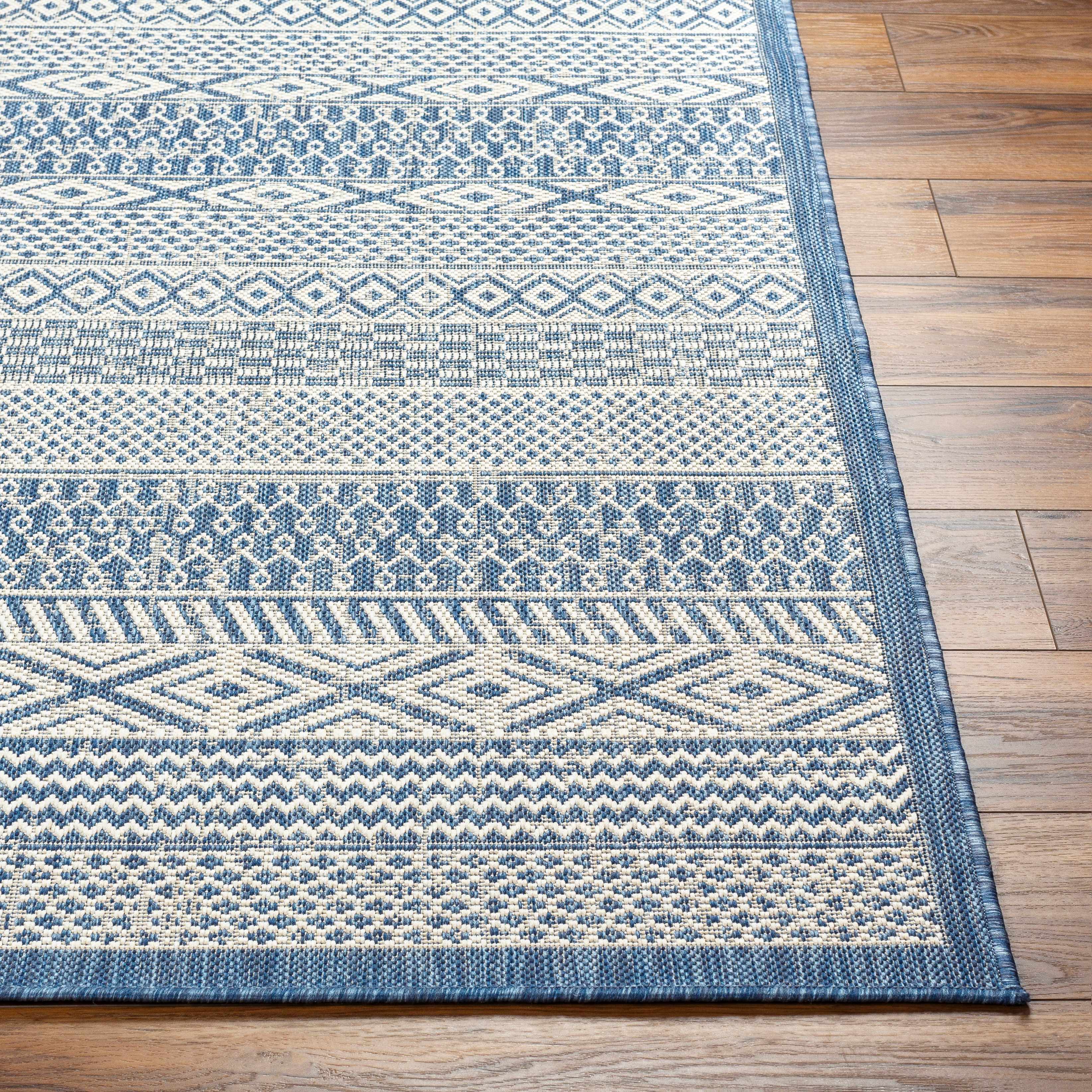 Humla Blue Aztec Area Rug - Clearance - Image 2