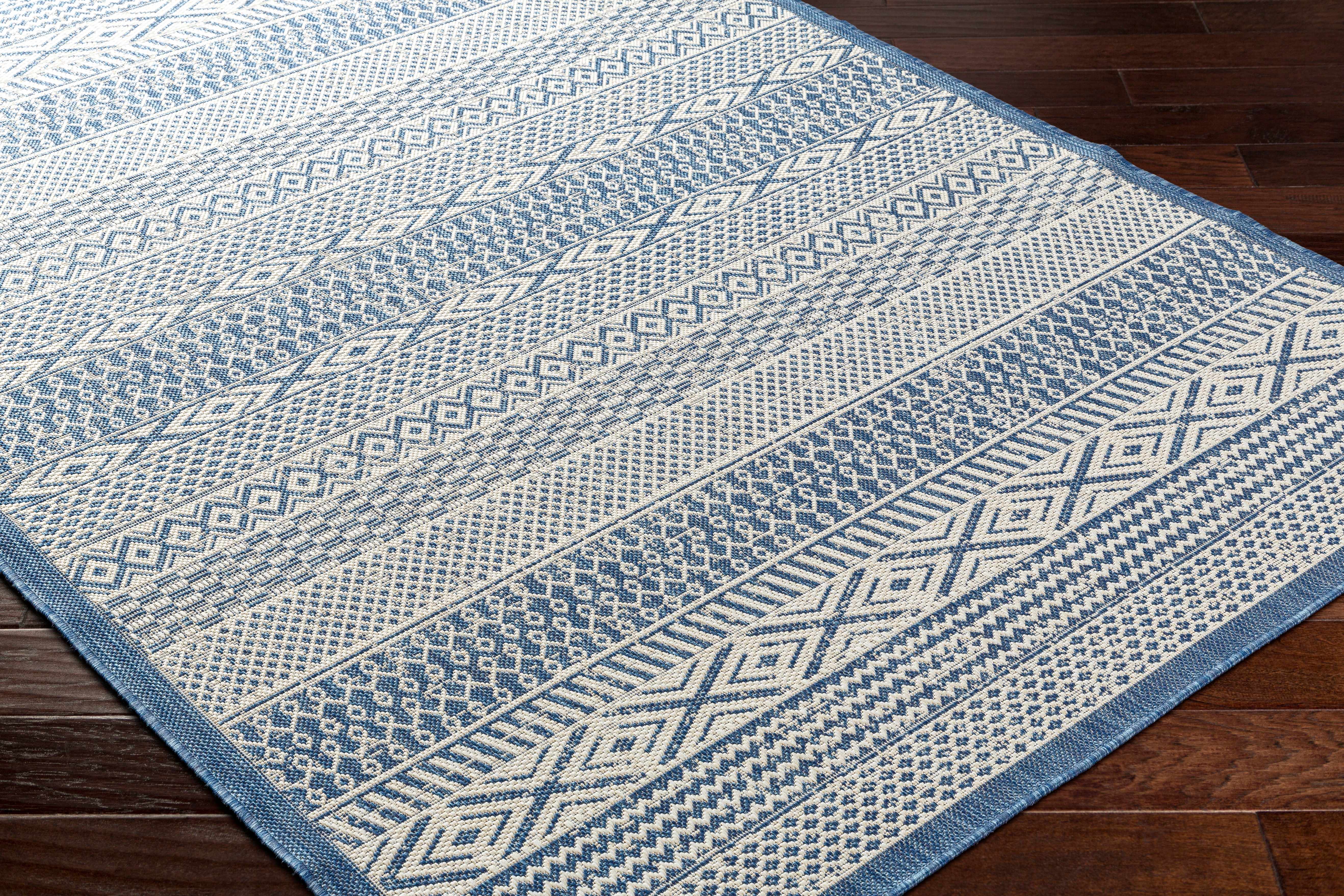 Humla Blue Aztec Area Rug - Clearance - Image 3