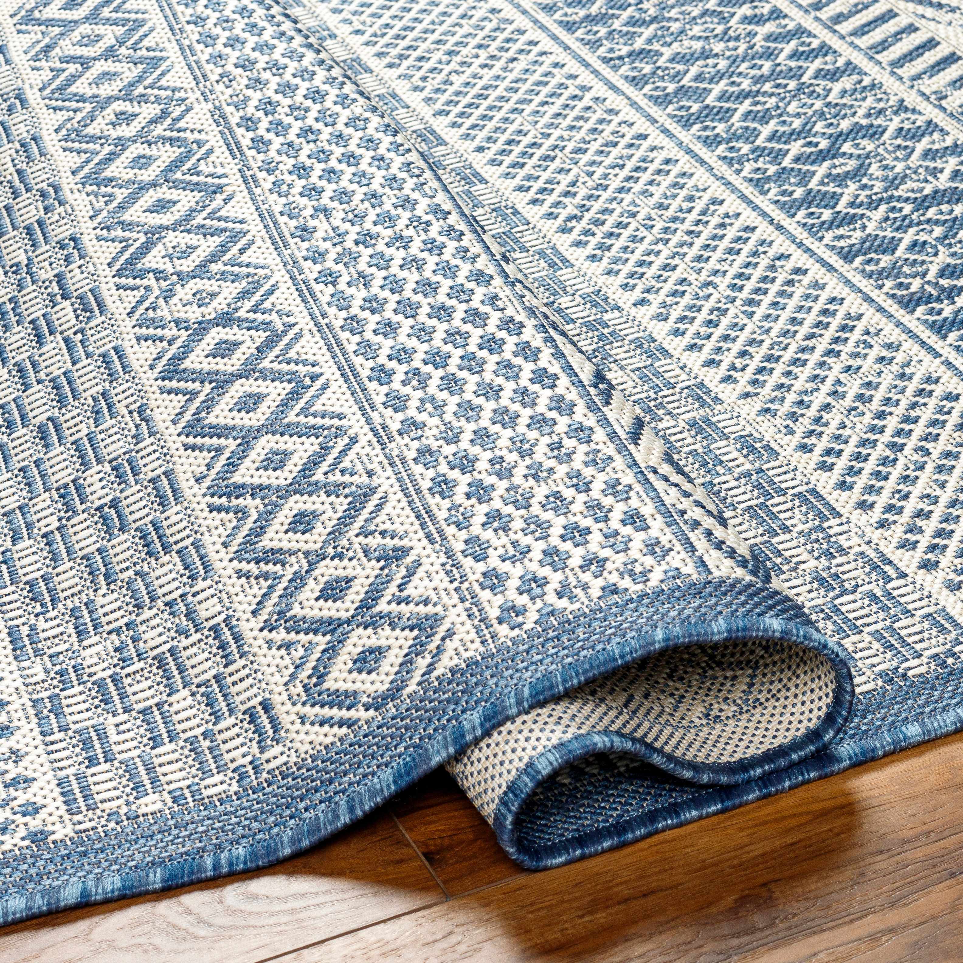 Humla Blue Aztec Area Rug - Clearance - Image 4