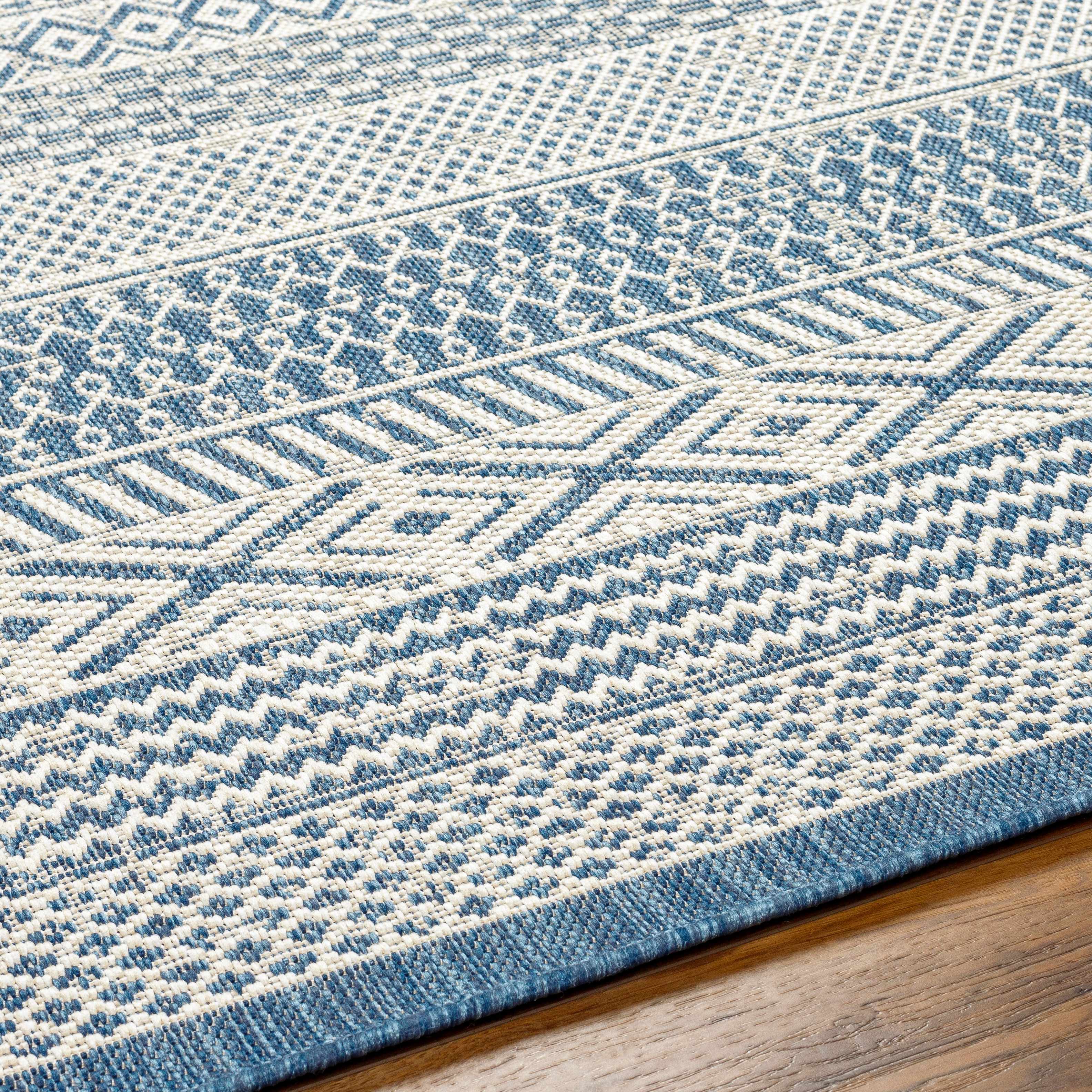 Humla Blue Aztec Area Rug - Clearance - Image 5