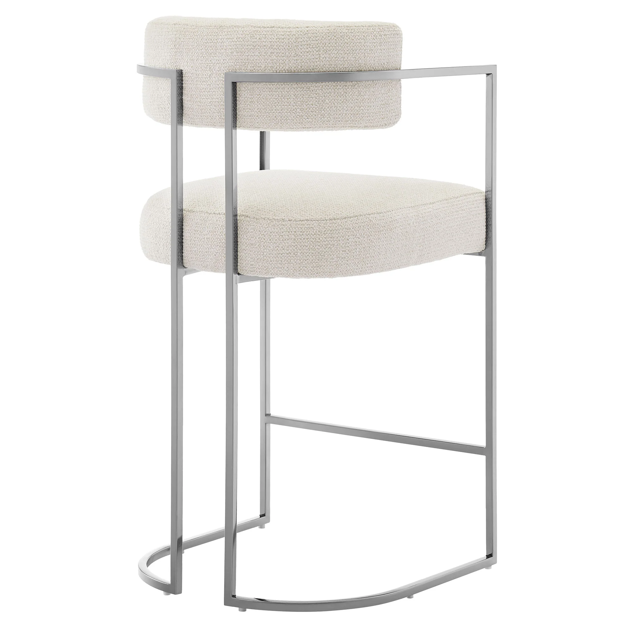 Huron Curved Back Fabric and Metal Counter Stool by Modway - Image 11