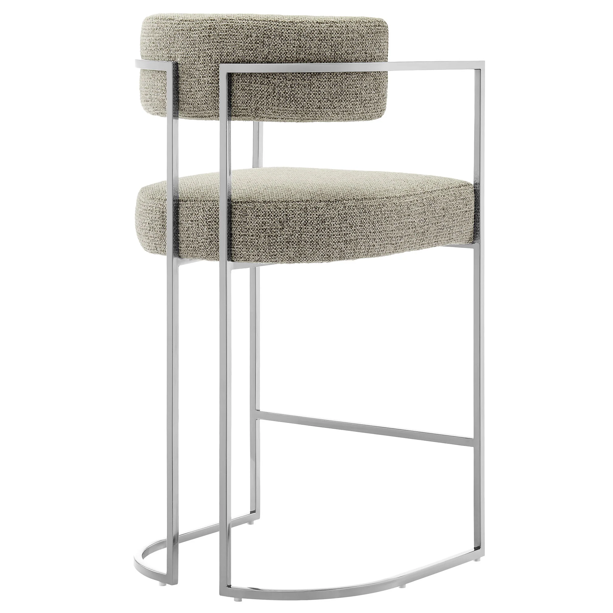 Huron Curved Back Fabric and Metal Counter Stool by Modway - Image 12
