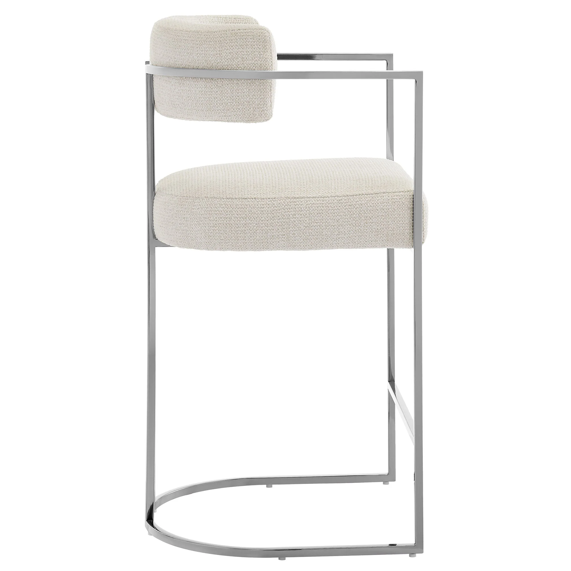 Huron Curved Back Fabric and Metal Counter Stool by Modway - Image 14