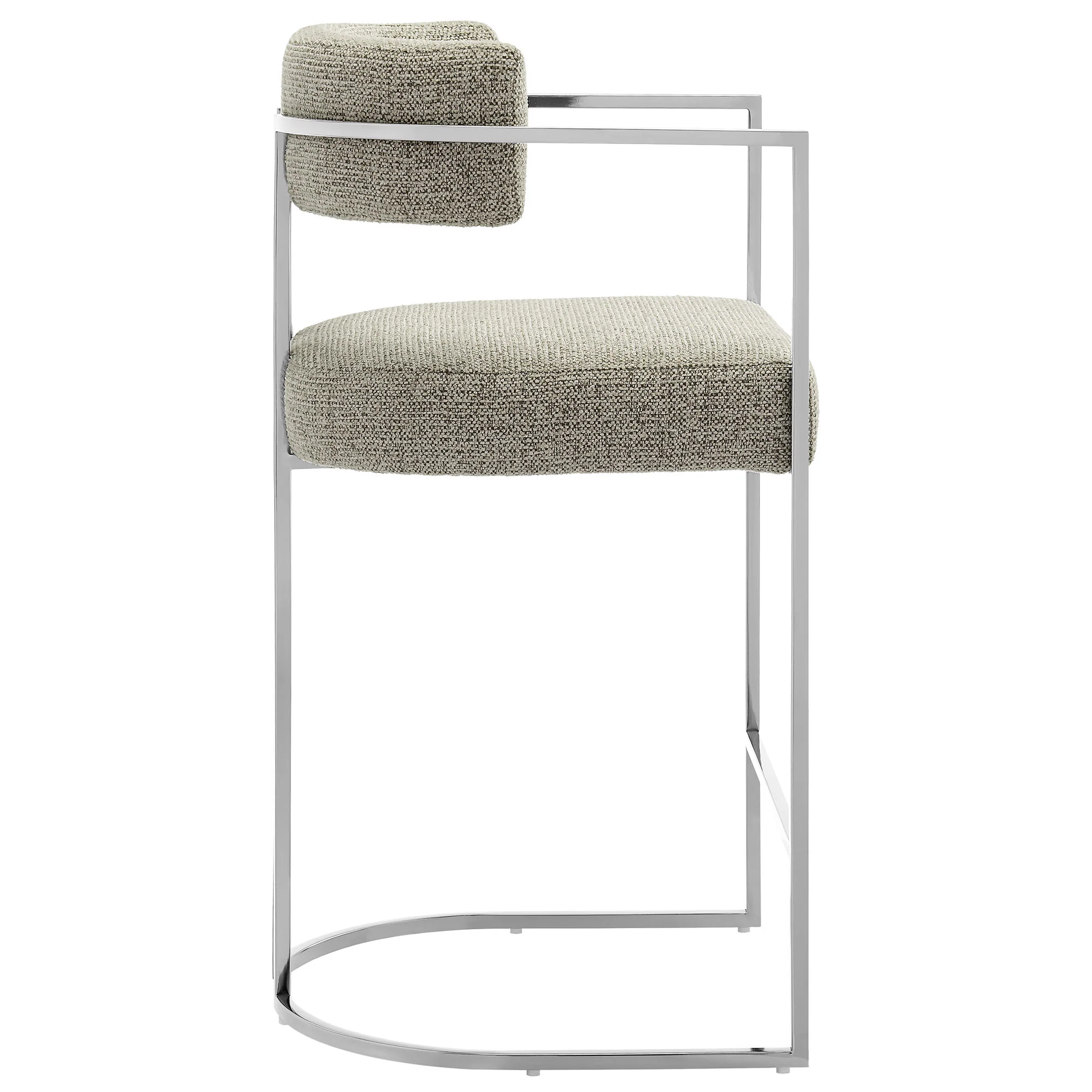 Huron Curved Back Fabric and Metal Counter Stool by Modway - Image 15