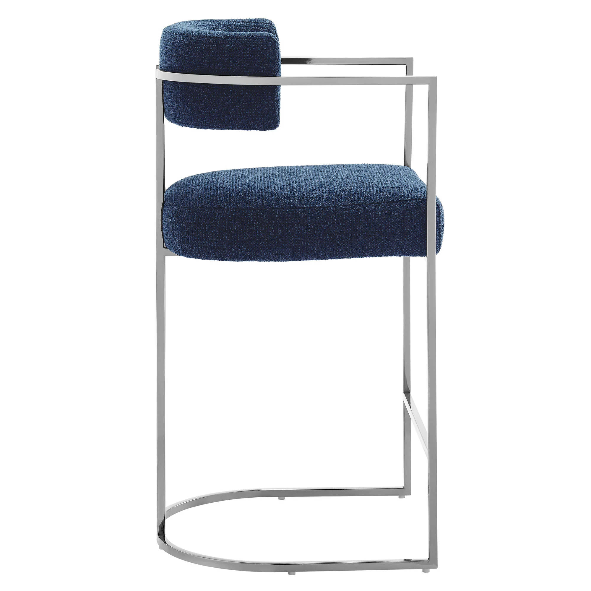 Huron Curved Back Fabric and Metal Counter Stool by Modway - Image 16
