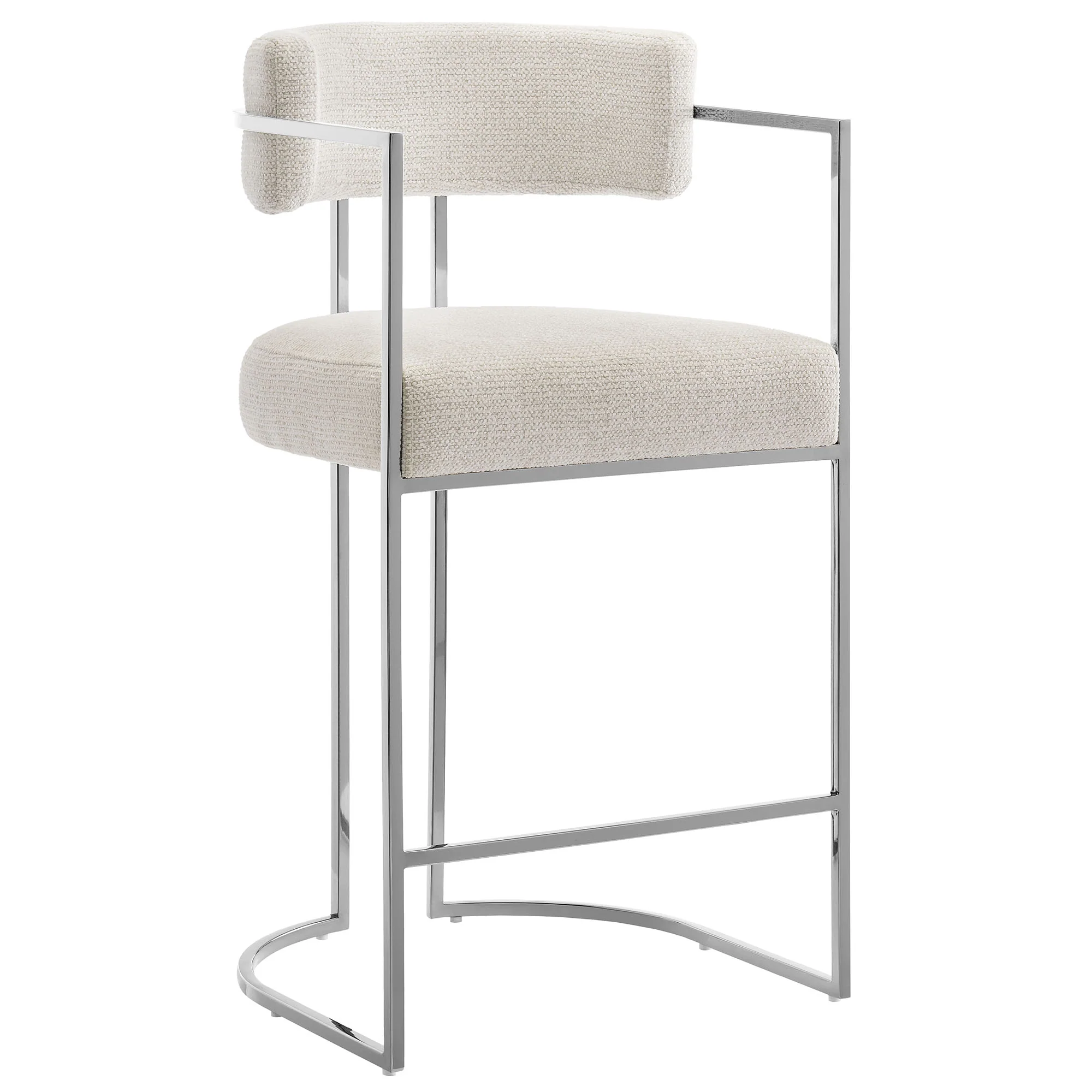 Huron Curved Back Fabric and Metal Counter Stool by Modway - Image 26