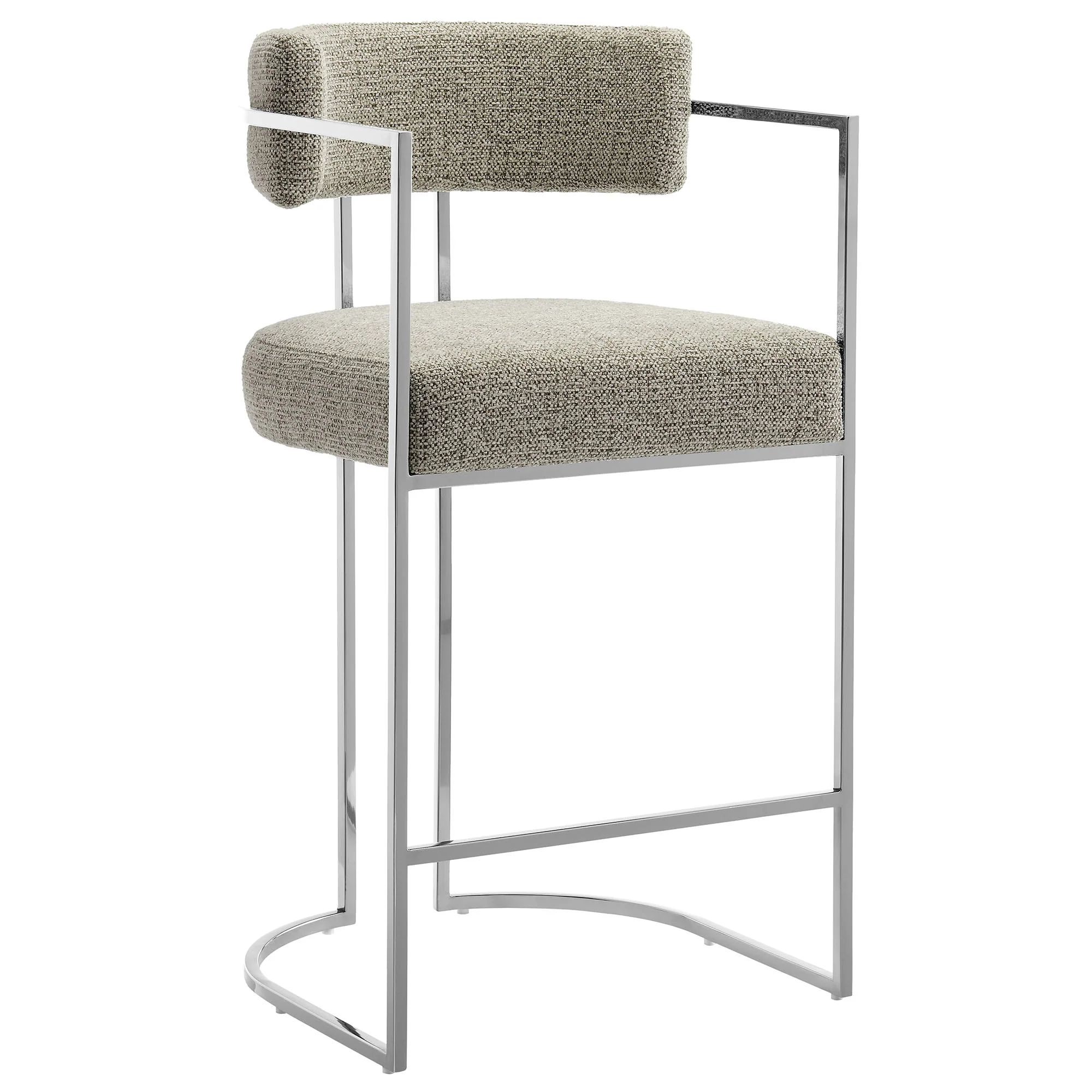 Huron Curved Back Fabric and Metal Counter Stool by Modway - Image 27