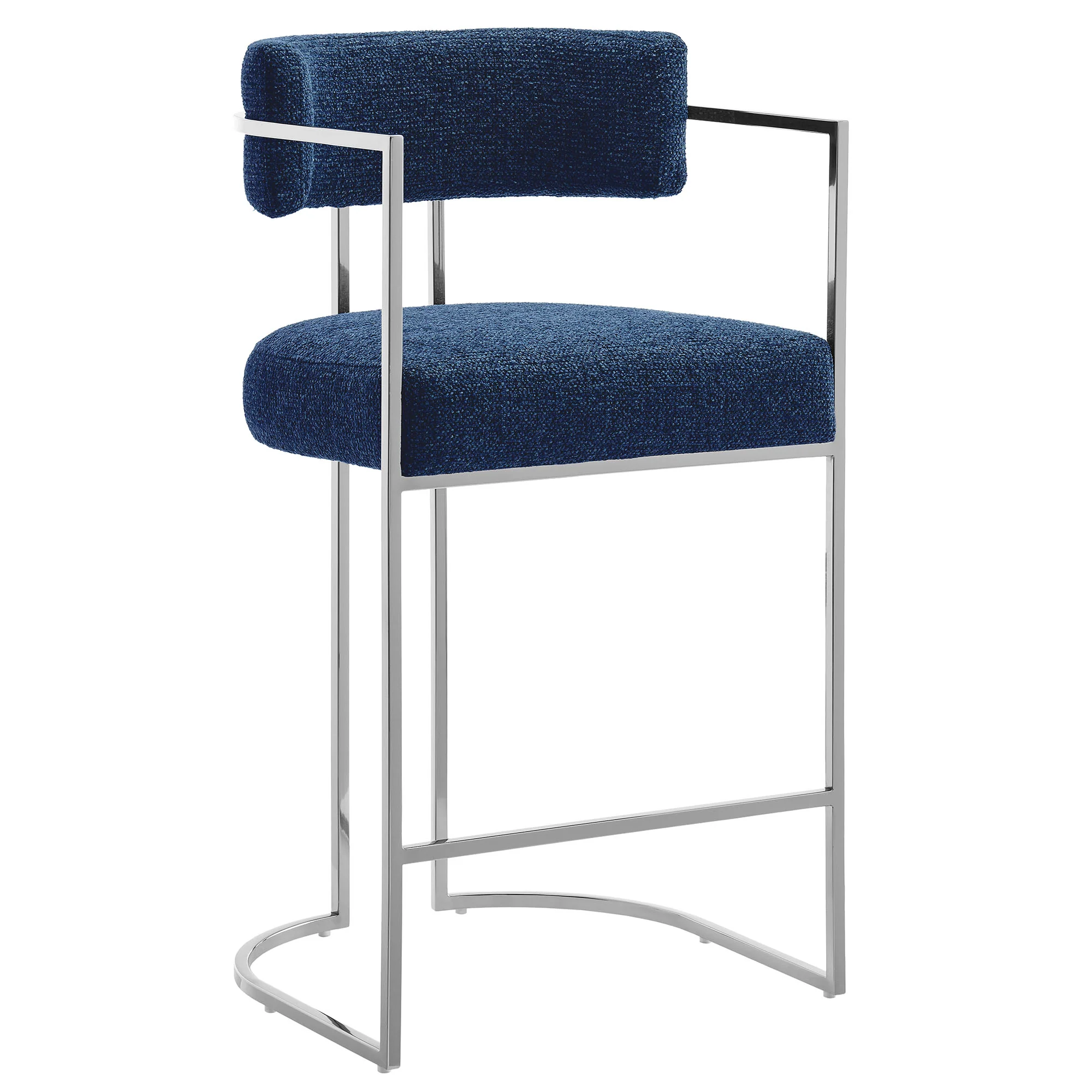 Huron Curved Back Fabric and Metal Counter Stool by Modway - Image 28