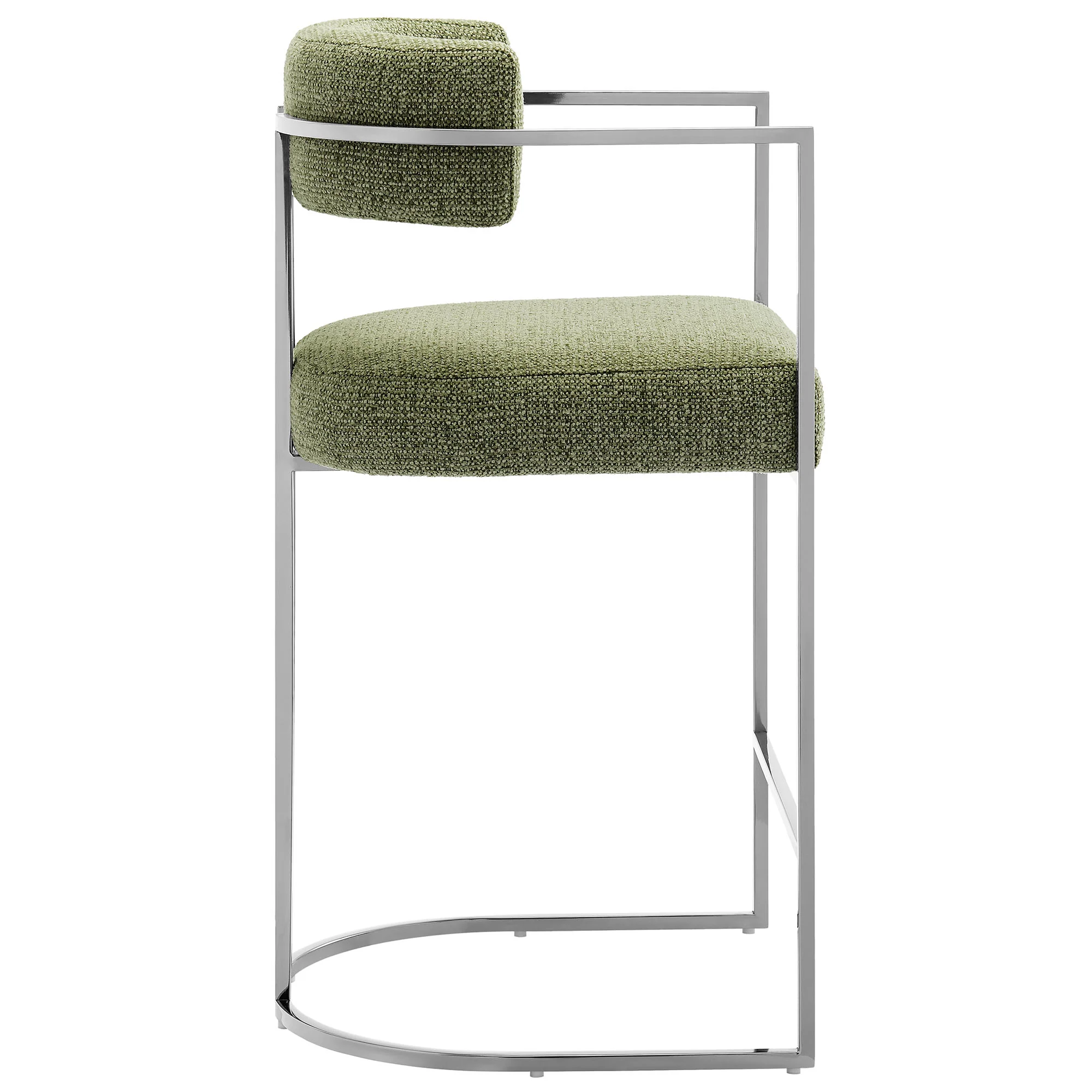 Huron Curved Back Fabric and Metal Counter Stool by Modway - Image 5
