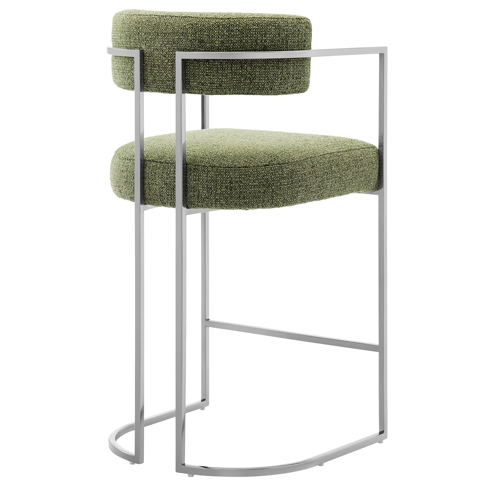 Huron Curved Back Fabric and Metal Counter Stool by Modway - Image 6
