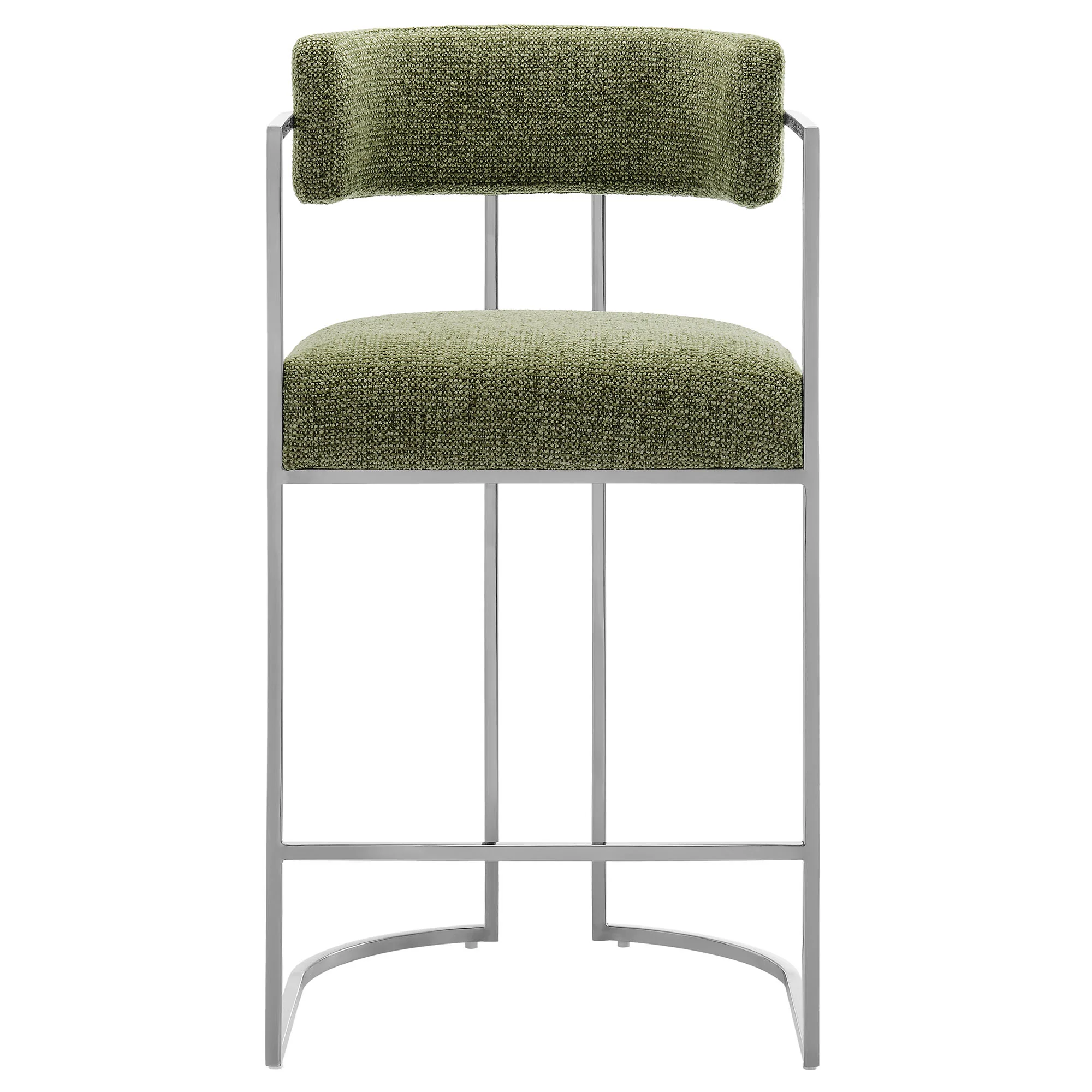 Huron Curved Back Fabric and Metal Counter Stool by Modway - Image 7