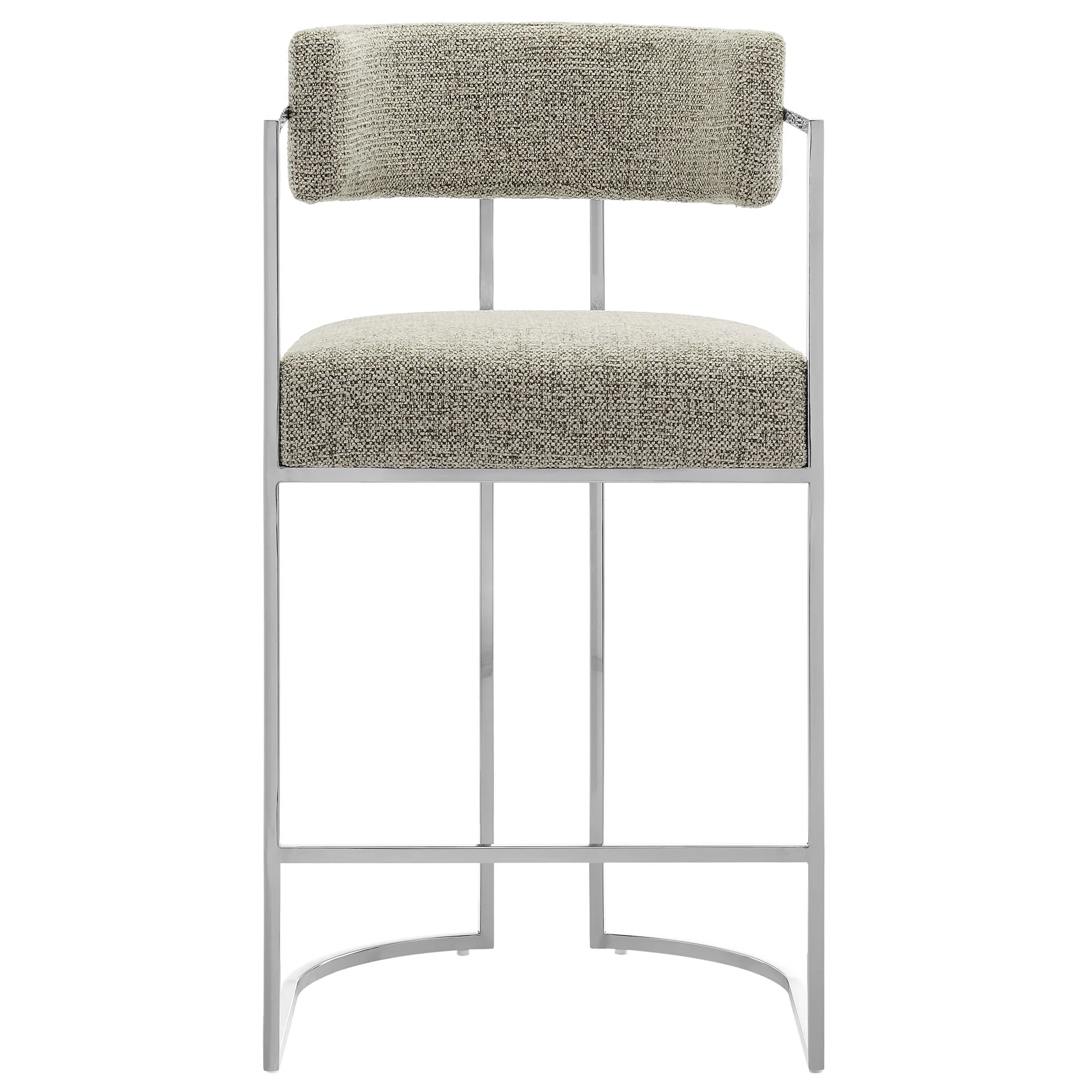 Huron Curved Back Fabric and Metal Counter Stool by Modway - Image 9