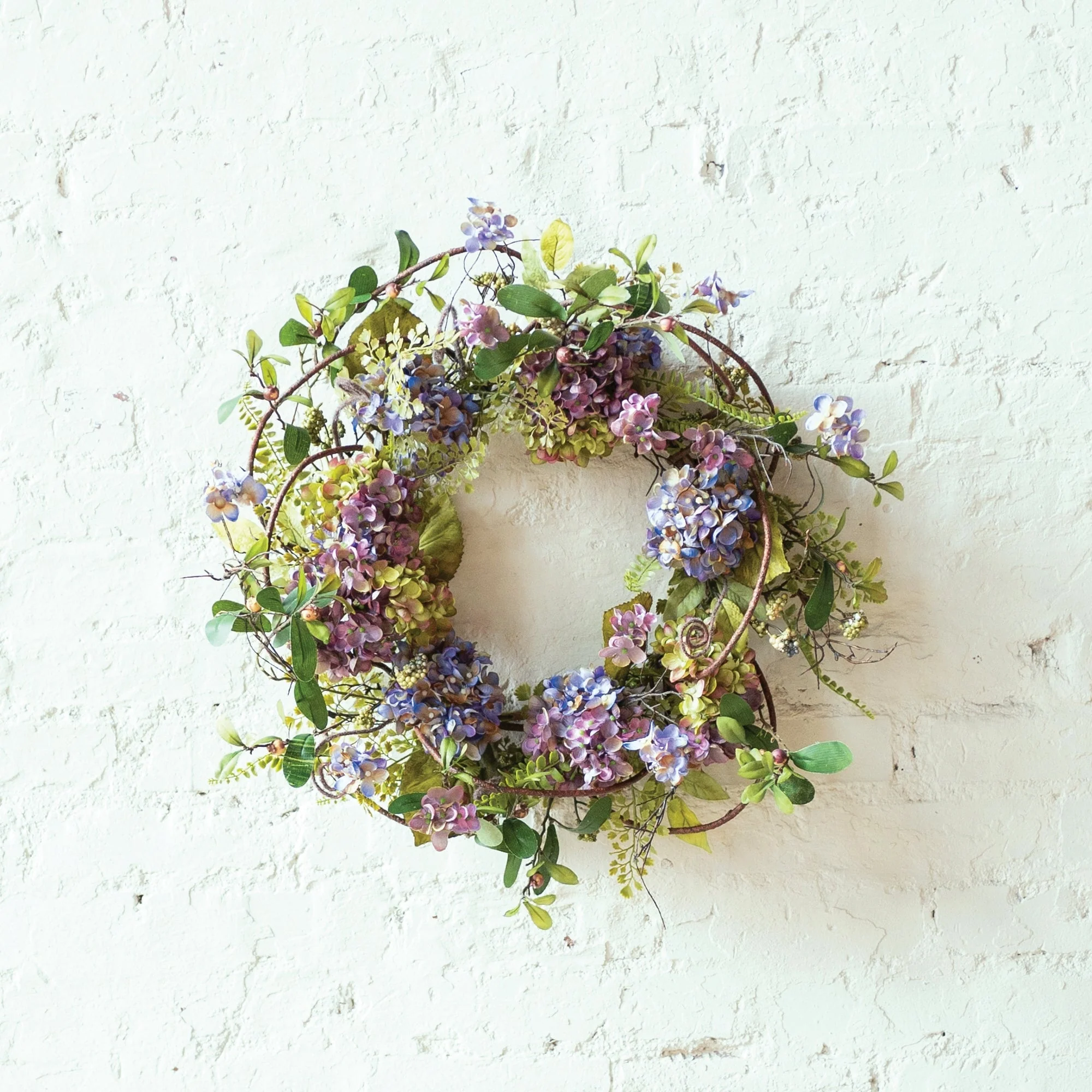 Hydrangea Floral Wreath 22"D - Image 2