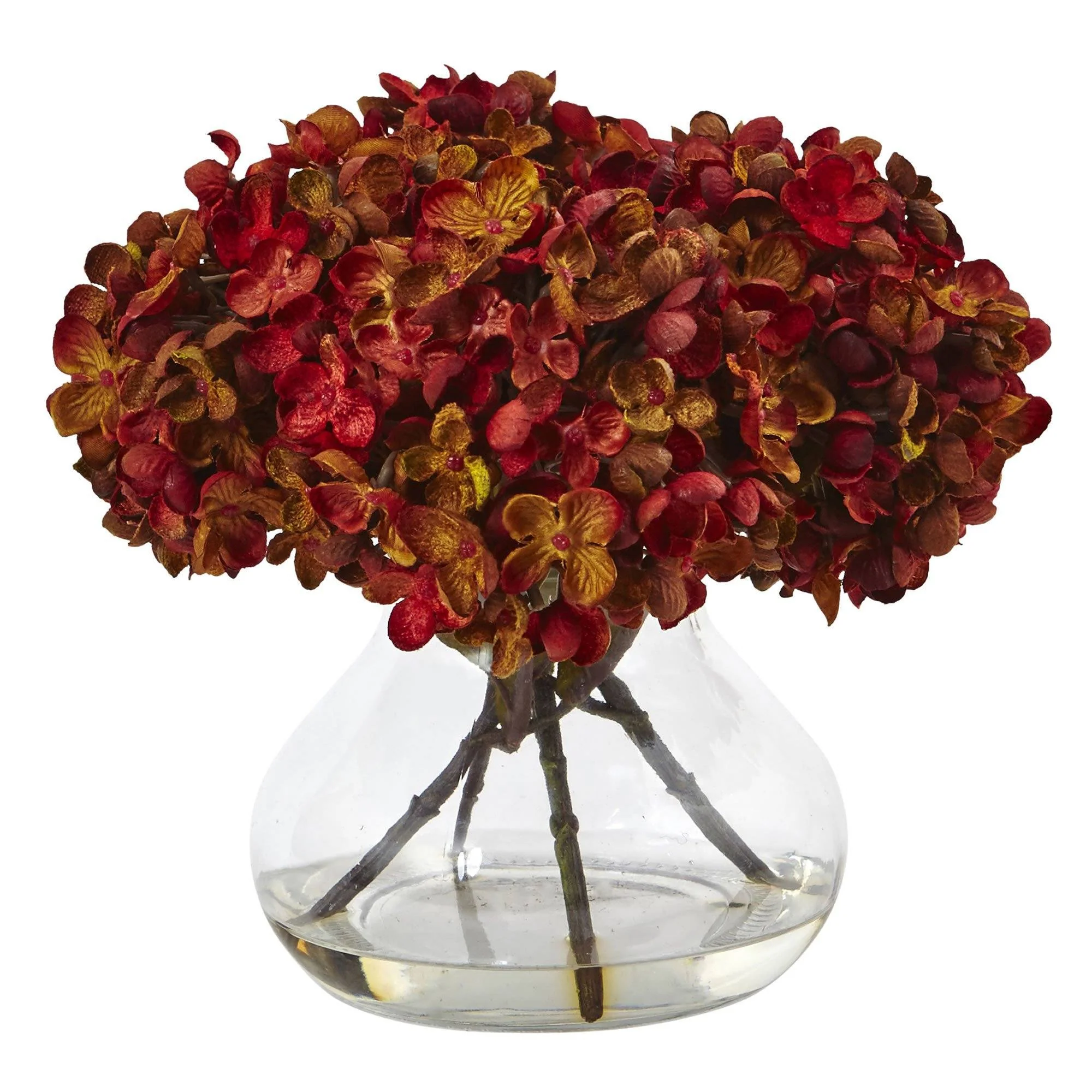 Hydrangea with Vase Silk Flower Arrangement - Image 2