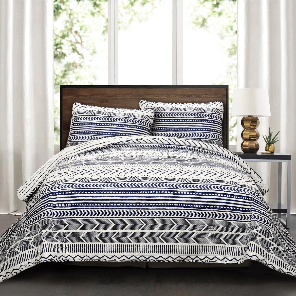 Hygge Geo Quilt 3 Piece Set - Image 4