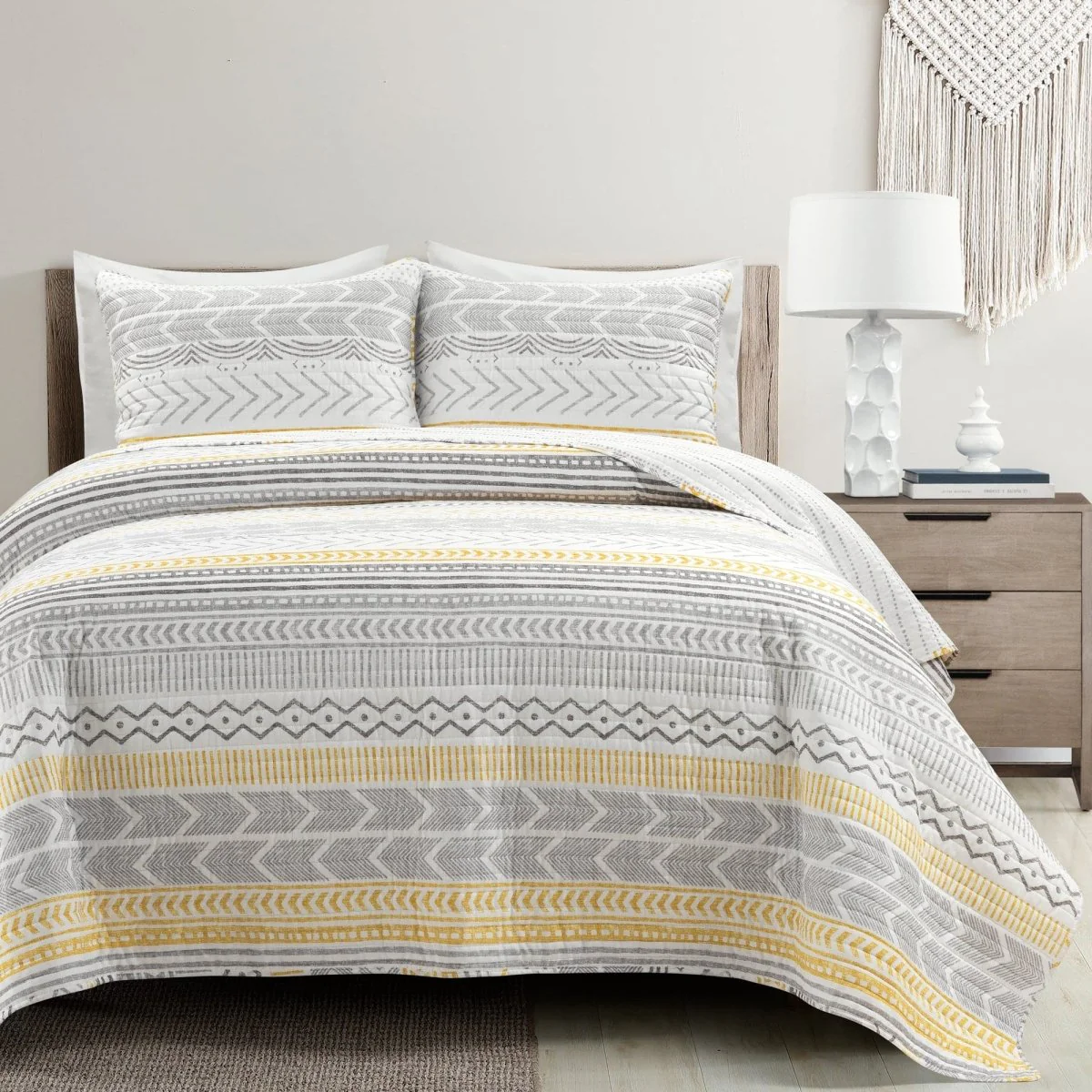 Hygge Geo Quilt 3 Piece Set - Image 64