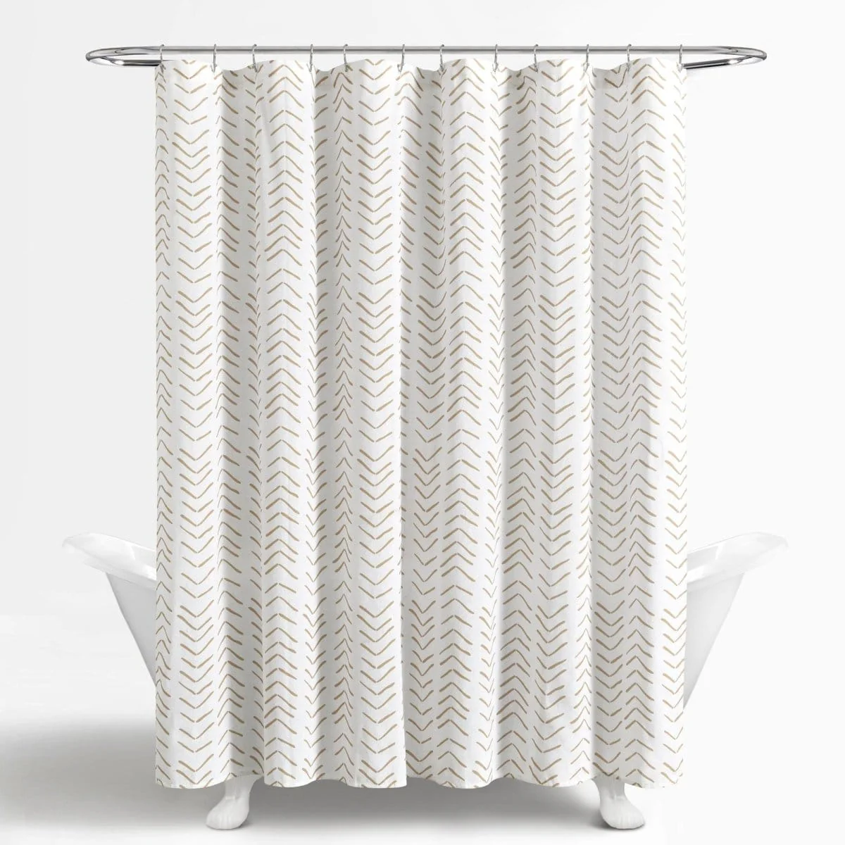 Hygge Modern Arrow Faux Linen Shower Curtain - Image 20