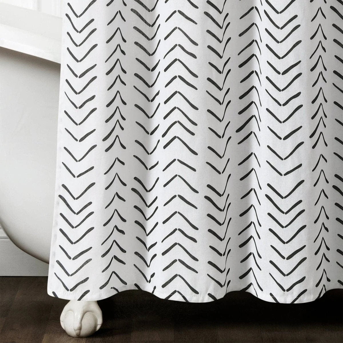 Hygge Modern Arrow Faux Linen Shower Curtain - Image 8