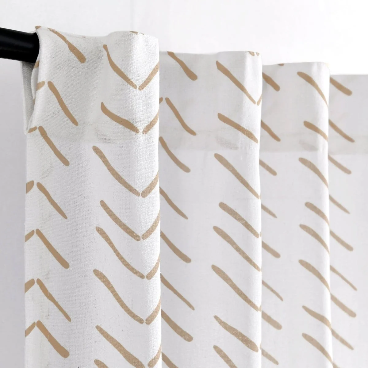 Hygge Modern Arrow Faux Linen Window Curtain Panel Set - Image 20